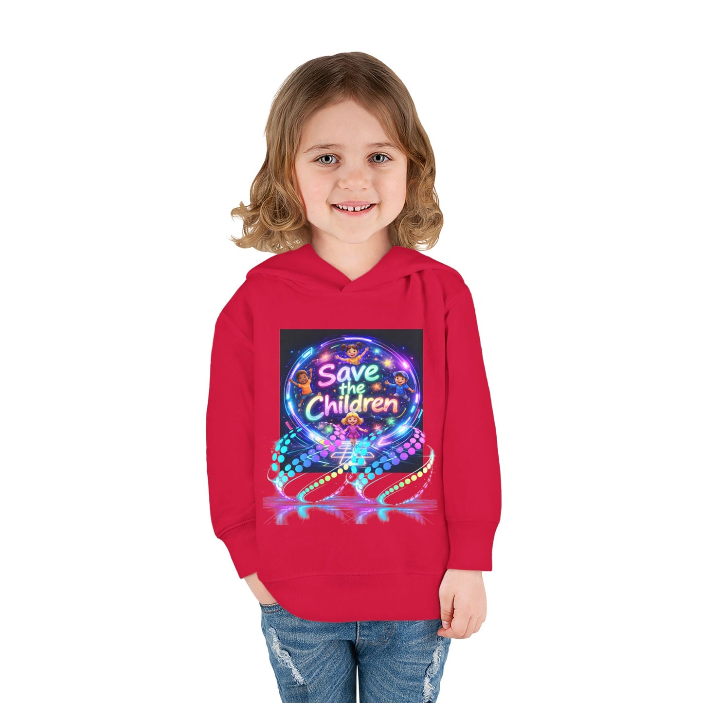 Save the Children Toddler Hoodie — Colorful Neon FBF Charity Pullover