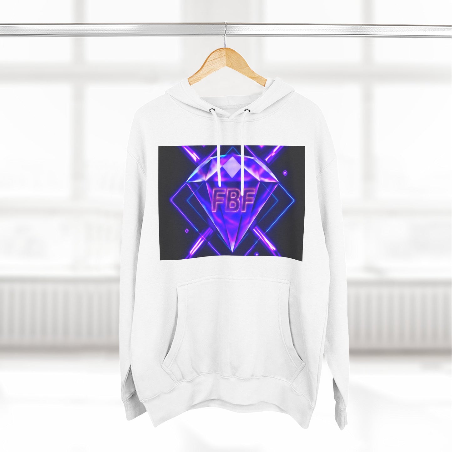 Futuristic Neon Fleece Hoodie, Stylish Sweatshirt, Vibrant Graphic Pullover, Perfect Gift for Tech Lovers, Unique Streetwear