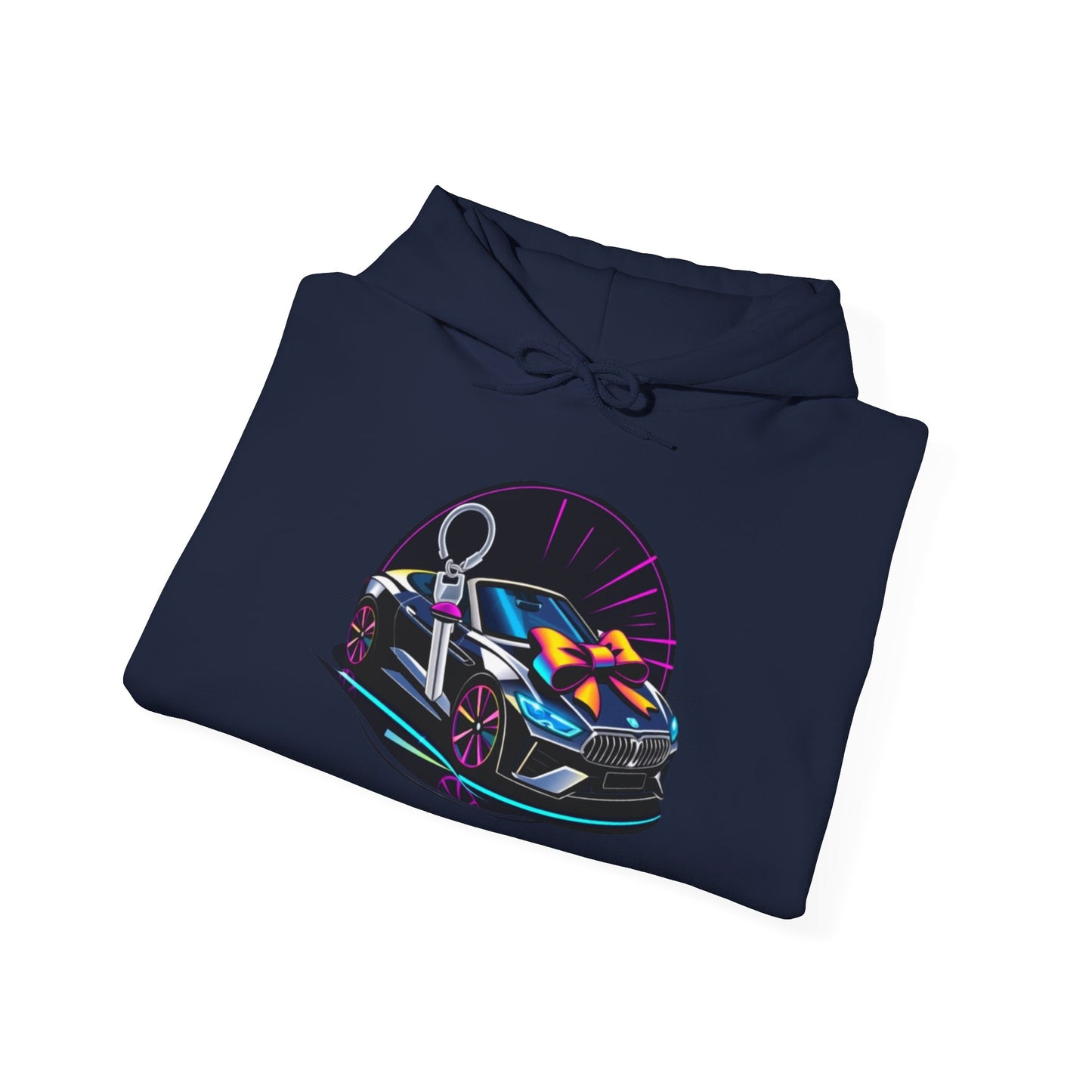 Stylish Unisex Heavy Blend™ Hoodie with Neon Design - Perfect for Winter Fashion & Casual Outings