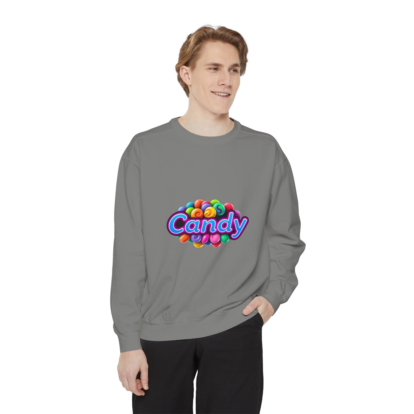 Candy-Themed Unisex Garment-Dyed Sweatshirt - Nostalgic Apparel for Sweet Lovers, Cozy Casual Wear, Gift for Candy Lovers, Colorful [...]