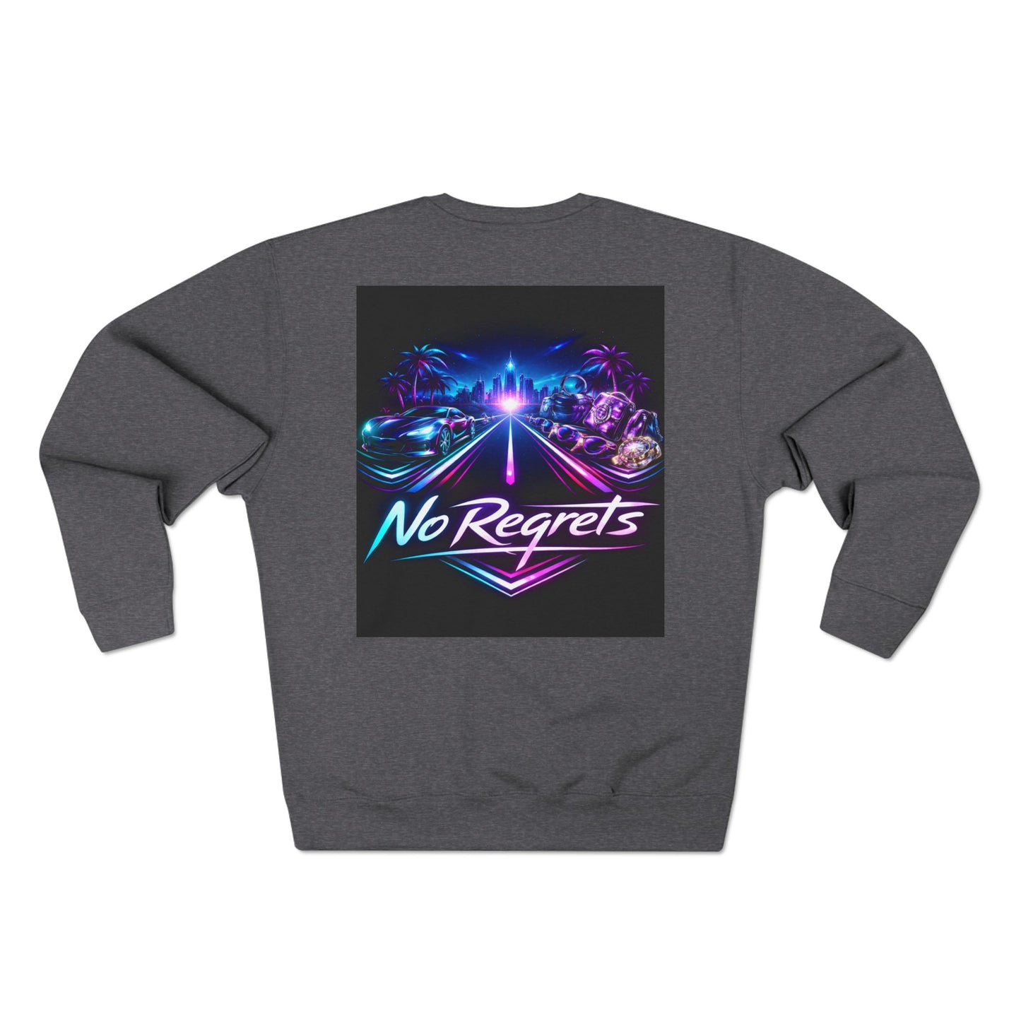 No Regrets Retro Vaporwave Crewneck Sweatshirt