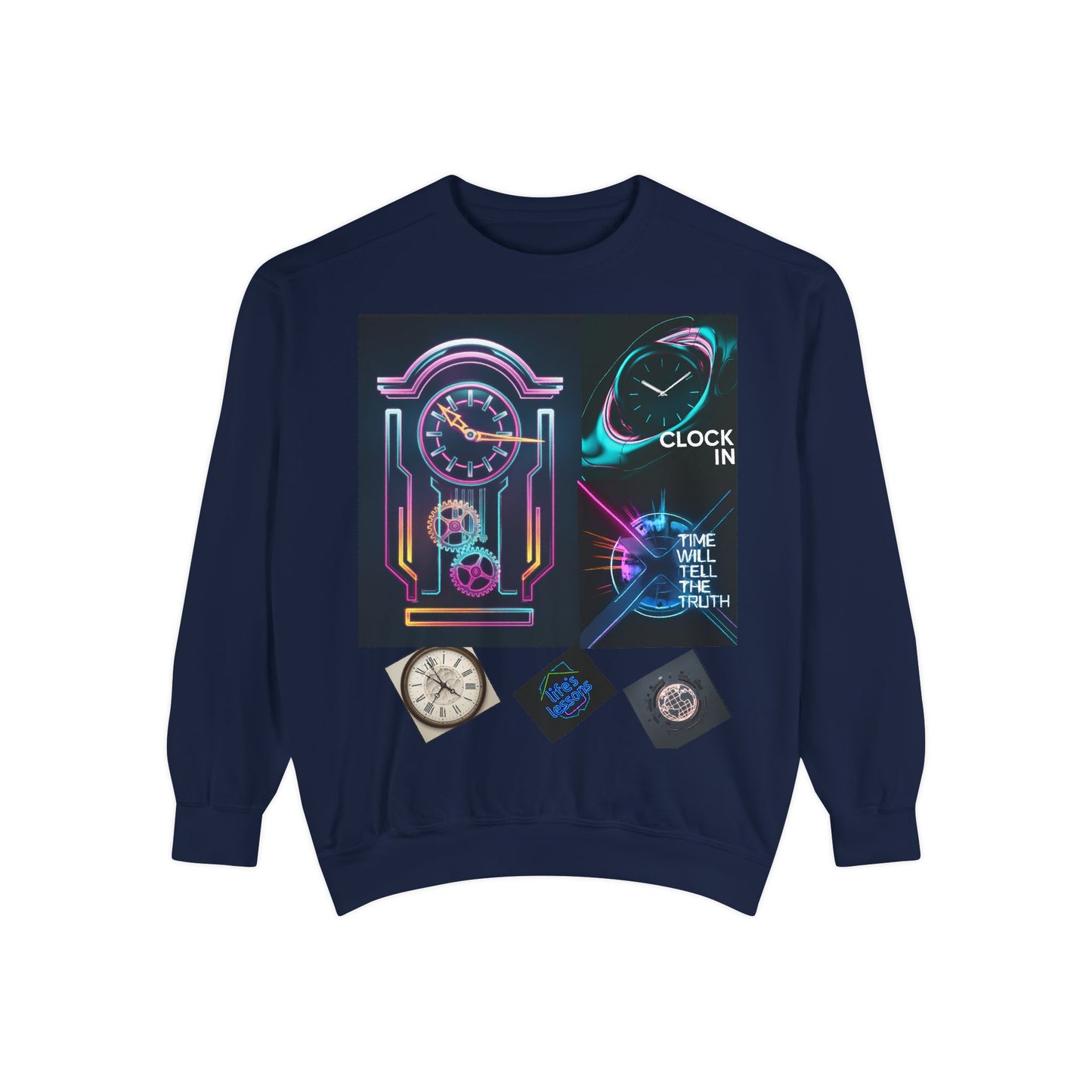 Retro Neon Clock Sweatshirt