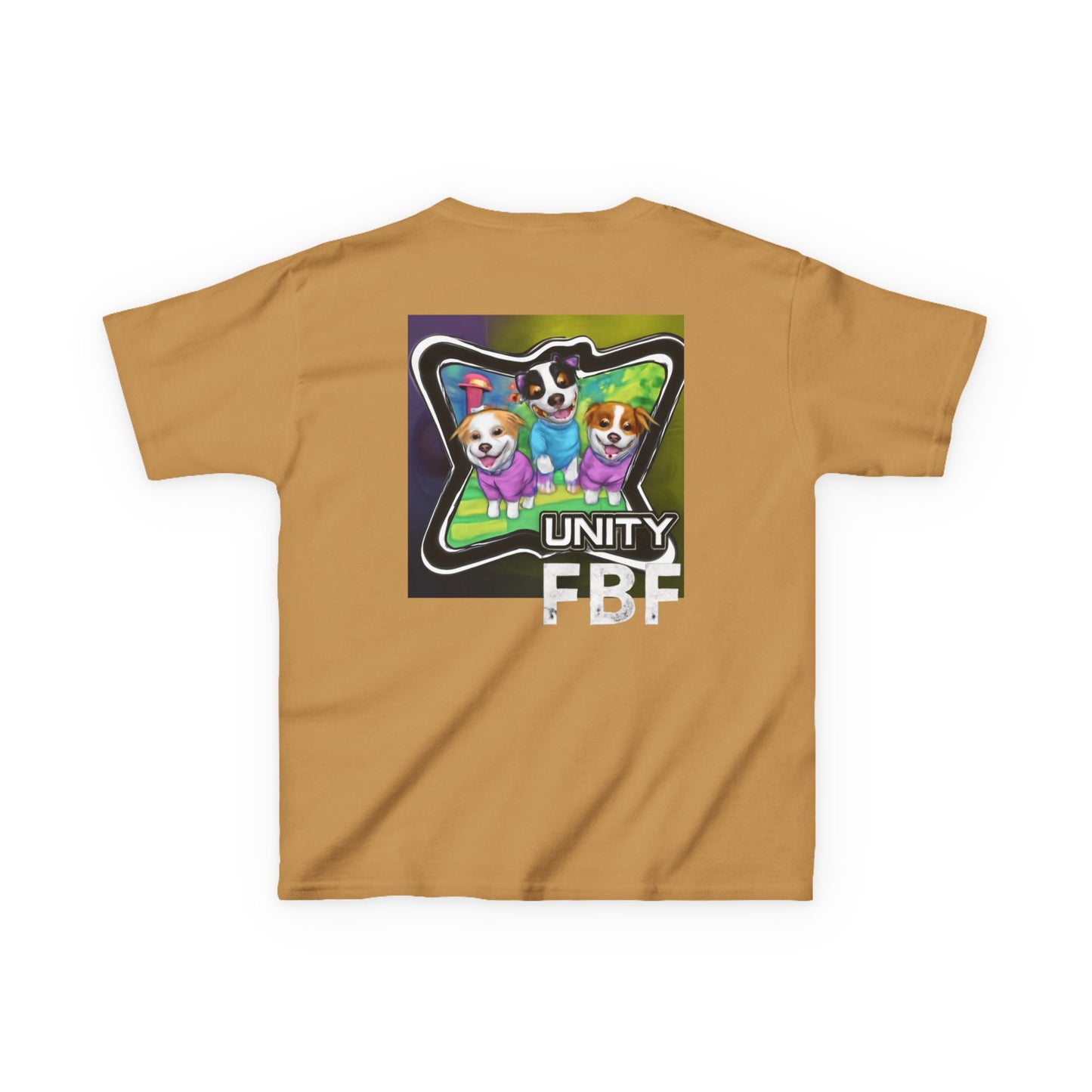 Colorful Dog-Themed Kids Tee - 'Unity Fun' Design