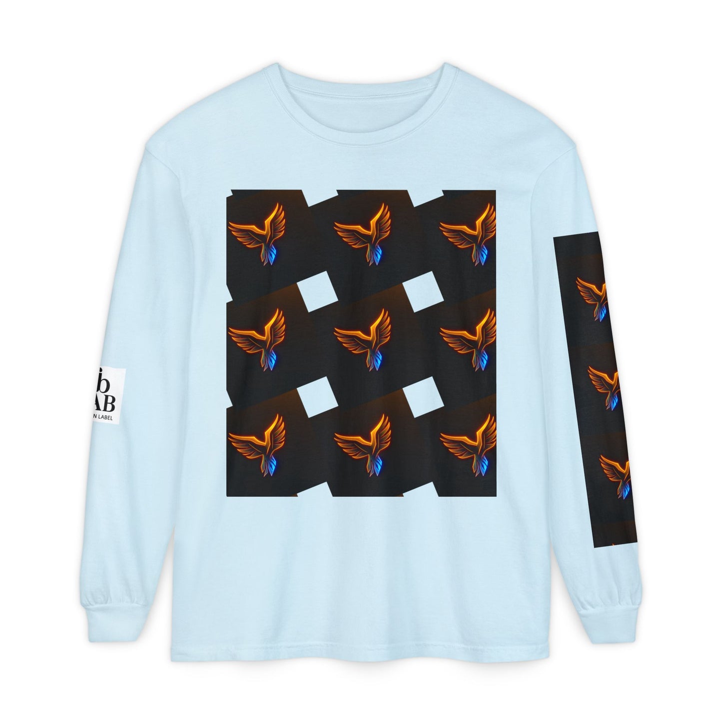 Vibrant Long Sleeve T-Shirt with Phoenix Design - Casual Wear for Bird Lovers, Gifts, Unique Fashion, Everyday Style, Unisex Apparel