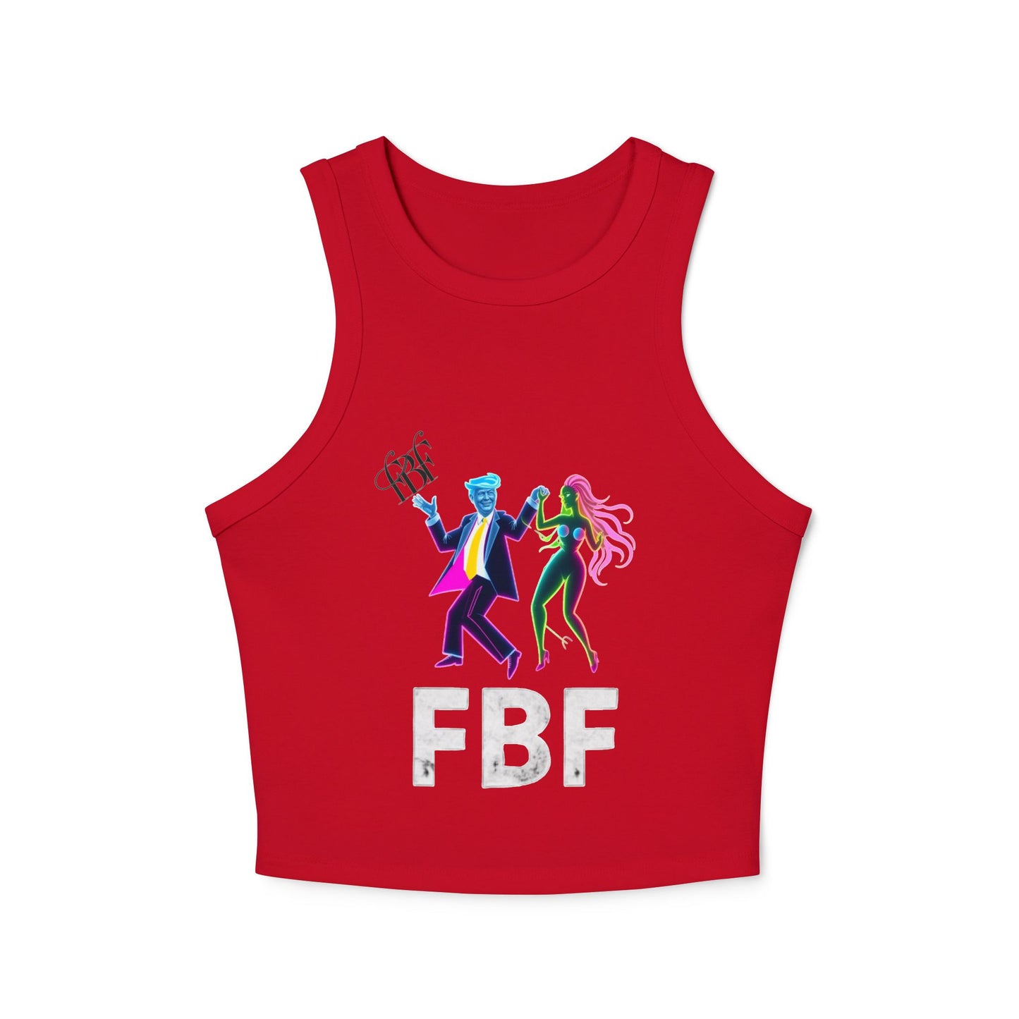 Retro Dance Graphic Tank Top, FBF Vibes, Women's Summer Apparel, Party Wear, Festival Clothing, Unique Graphic Tee