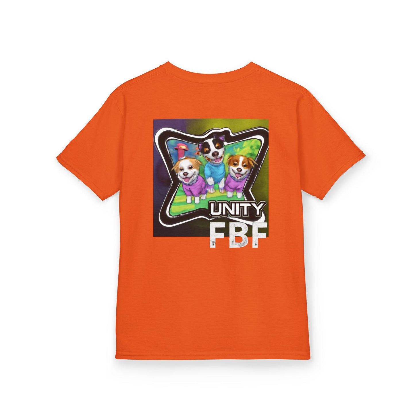 Colorful Dog-Themed Kids Tee - 'Unity Fun' Design