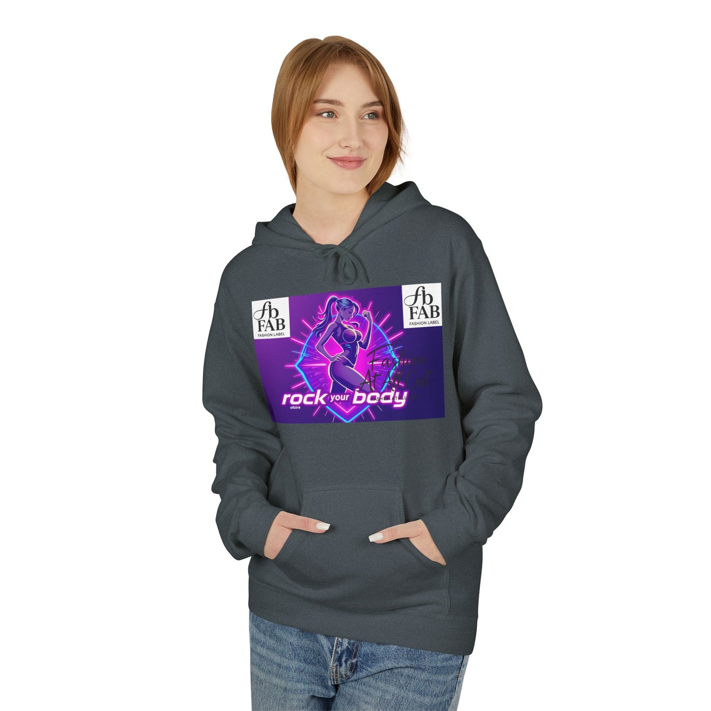 Rock Your Body Fleece Hoodie | Unisex Midweight Hoodie, Cozy Sweatshirt, Unique Gift for Fitness Lovers, Casual Wear, Music Inspired Apparel