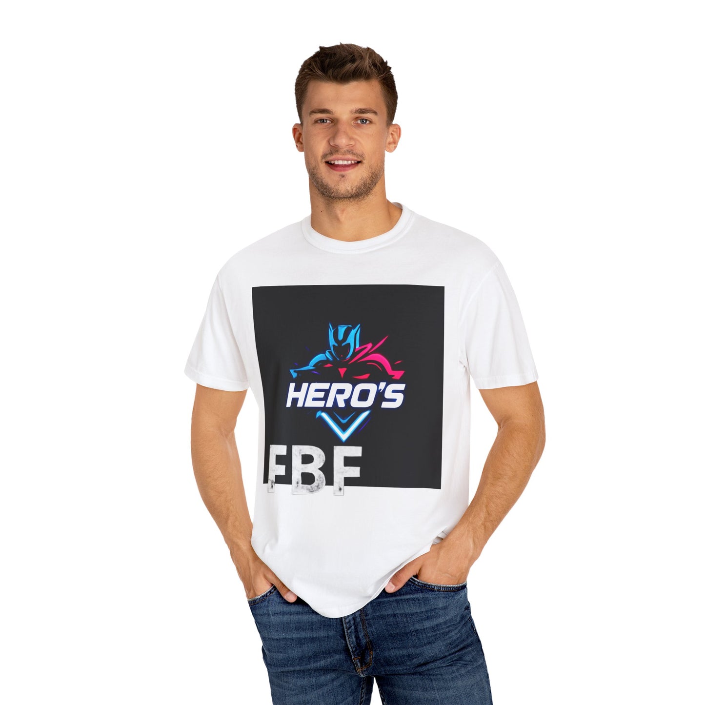 Hero's Unisex Garment-Dyed T-shirt, Casual Tee, Perfect for Gifting, Comic Fans, Hero Celebrations, Graphic Tee, Everyday Wear
