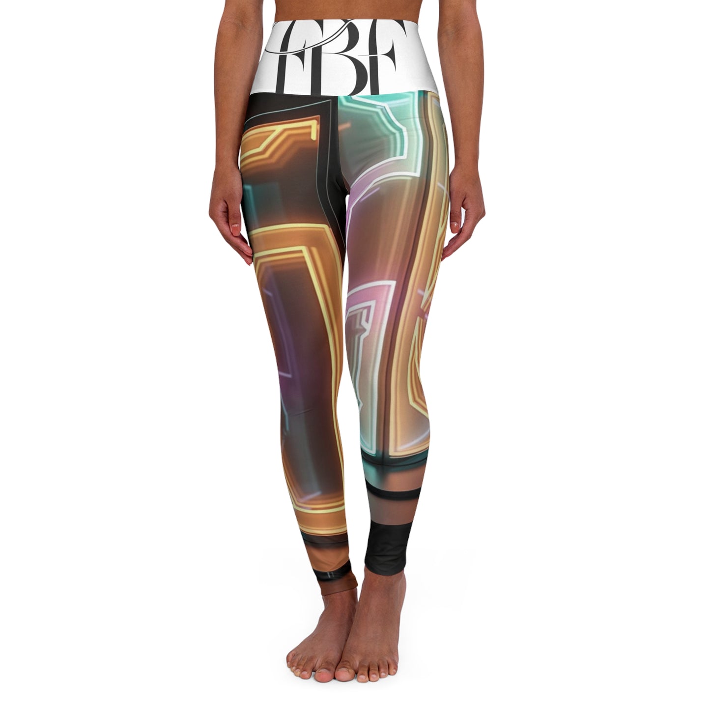 Vibrant High Waisted Yoga Leggings, Trendy Activewear, Fitness Fashion, Soft Stretch Leggings, Gift for Fitness Lovers, Unique Workout Wear
