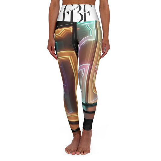 Vibrant High Waisted Yoga Leggings, Trendy Activewear, Fitness Fashion, Soft Stretch Leggings, Gift for Fitness Lovers, Unique Workout Wear