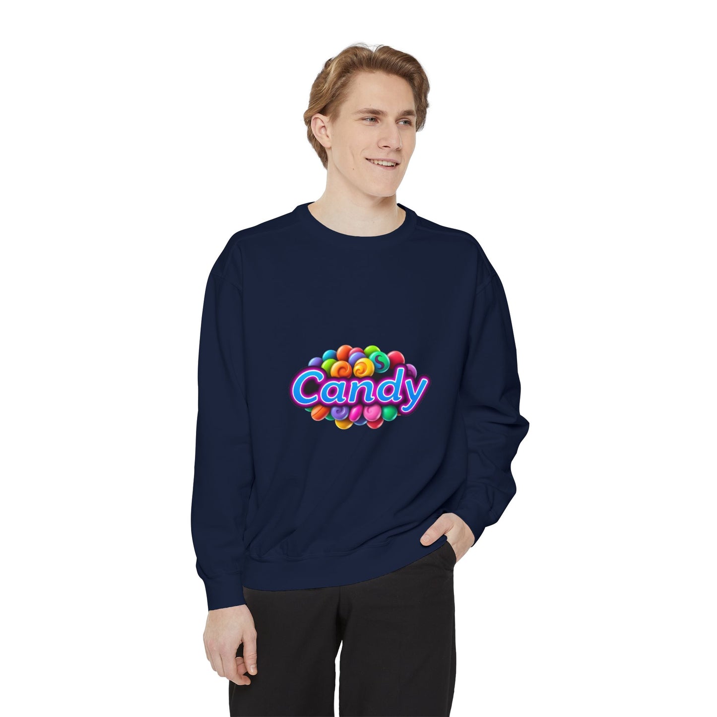 Candy-Themed Unisex Garment-Dyed Sweatshirt - Nostalgic Apparel for Sweet Lovers, Cozy Casual Wear, Gift for Candy Lovers, Colorful [...]