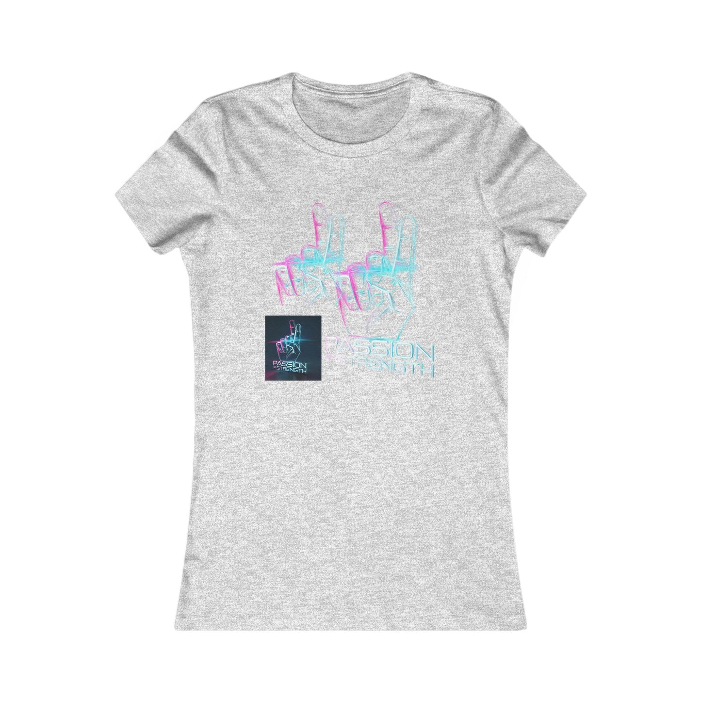 Passion Is Strength Women’s Tee — Retro Neon Hand Graphic