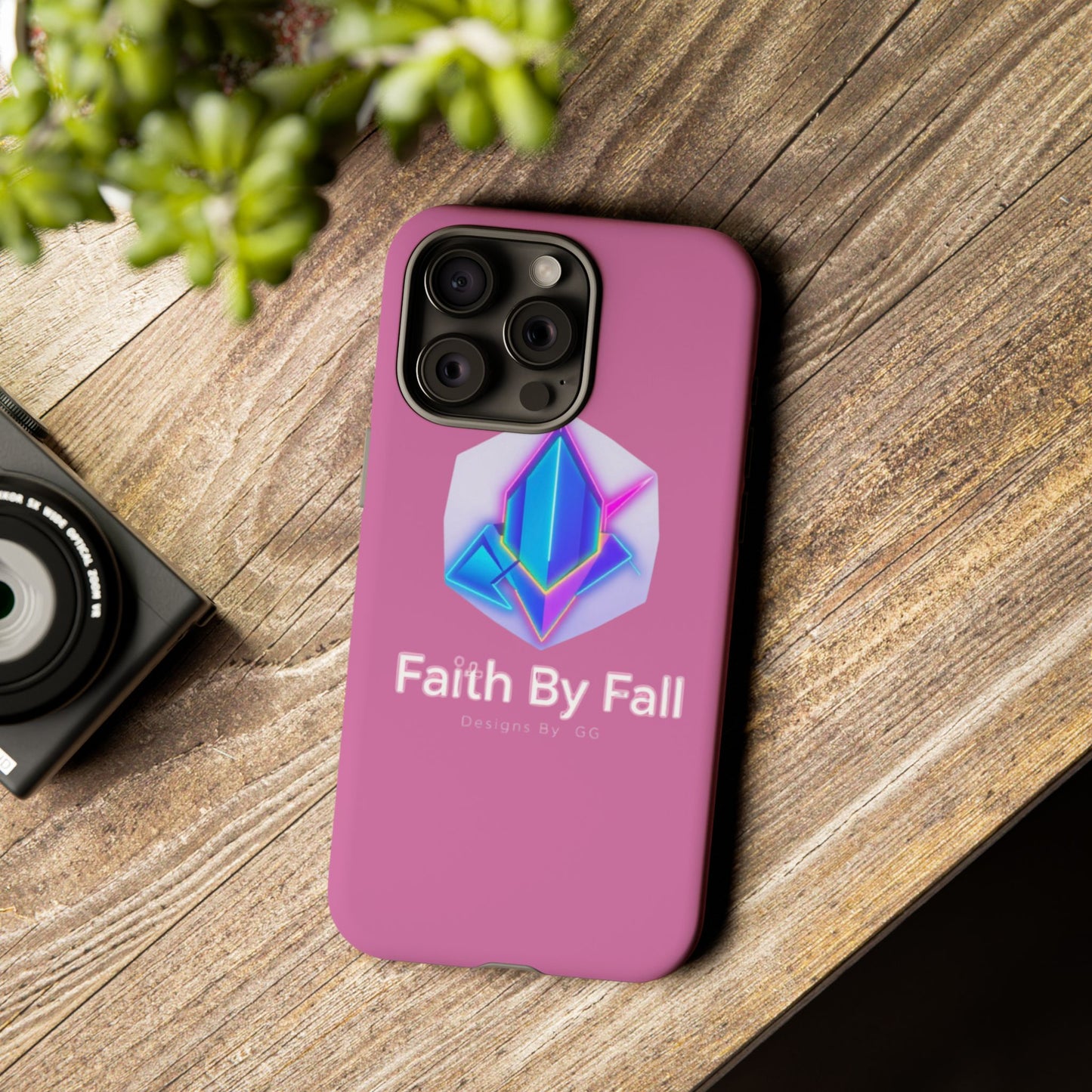 Vibrant Phone Case with Motivational Design - Faith By Fall, Colorful Phone Cover, Customizable Mobile Accessory, Unique Gift Idea, [...]