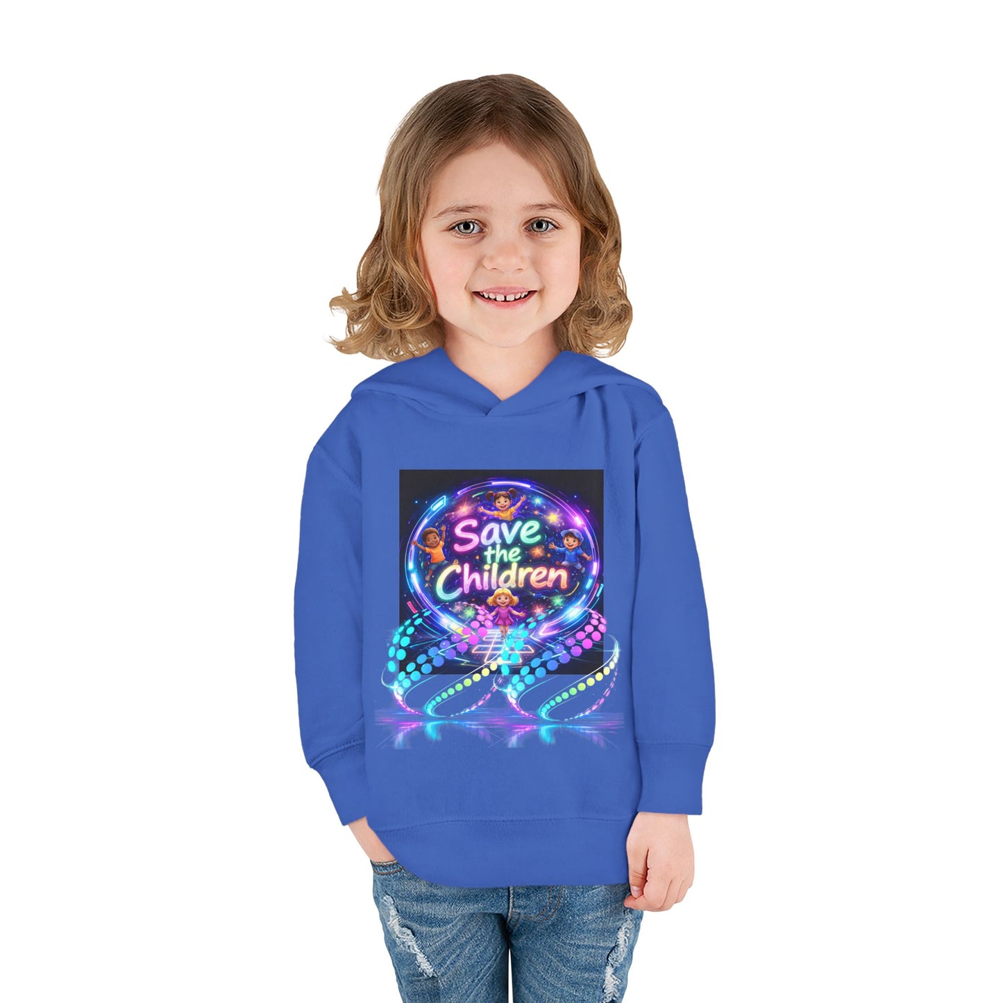 Save the Children Toddler Hoodie — Colorful Neon FBF Charity Pullover