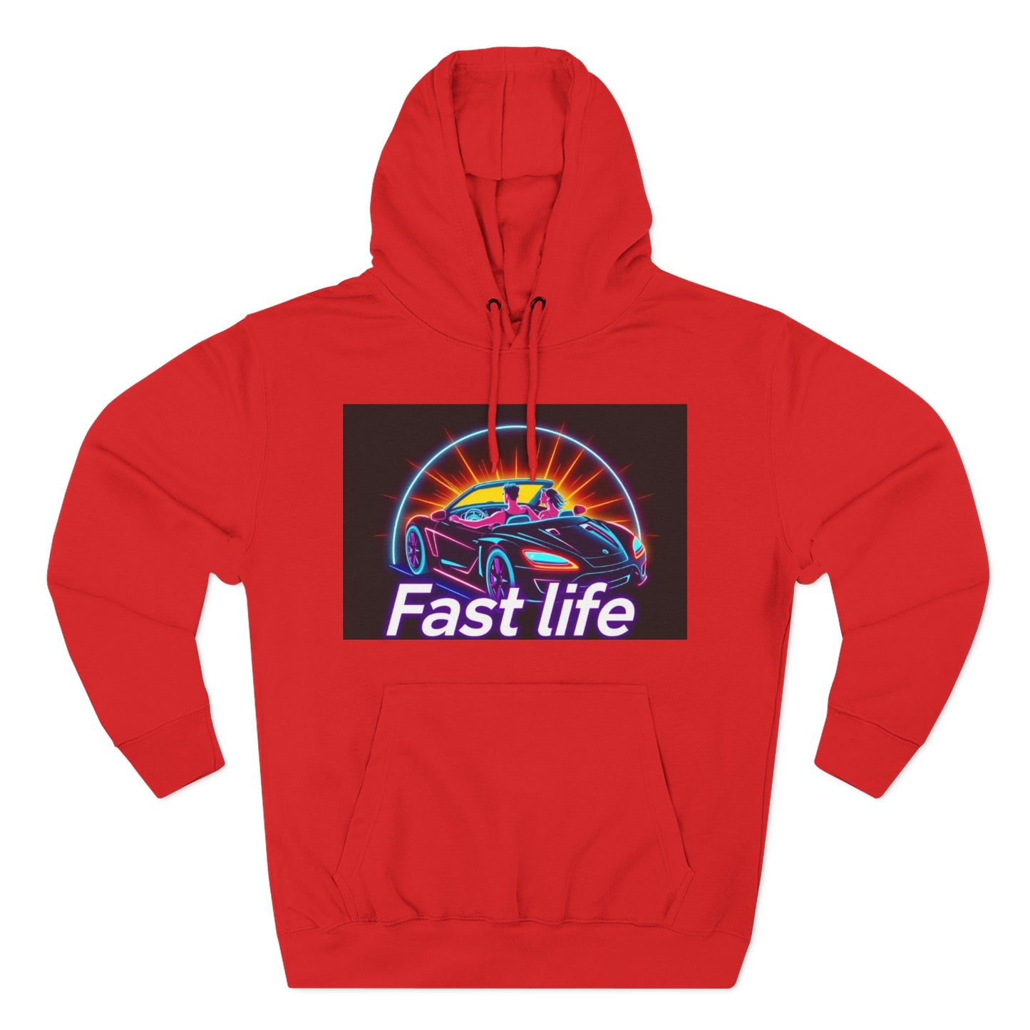 Fast Life Fleece Hoodie for Car Enthusiasts