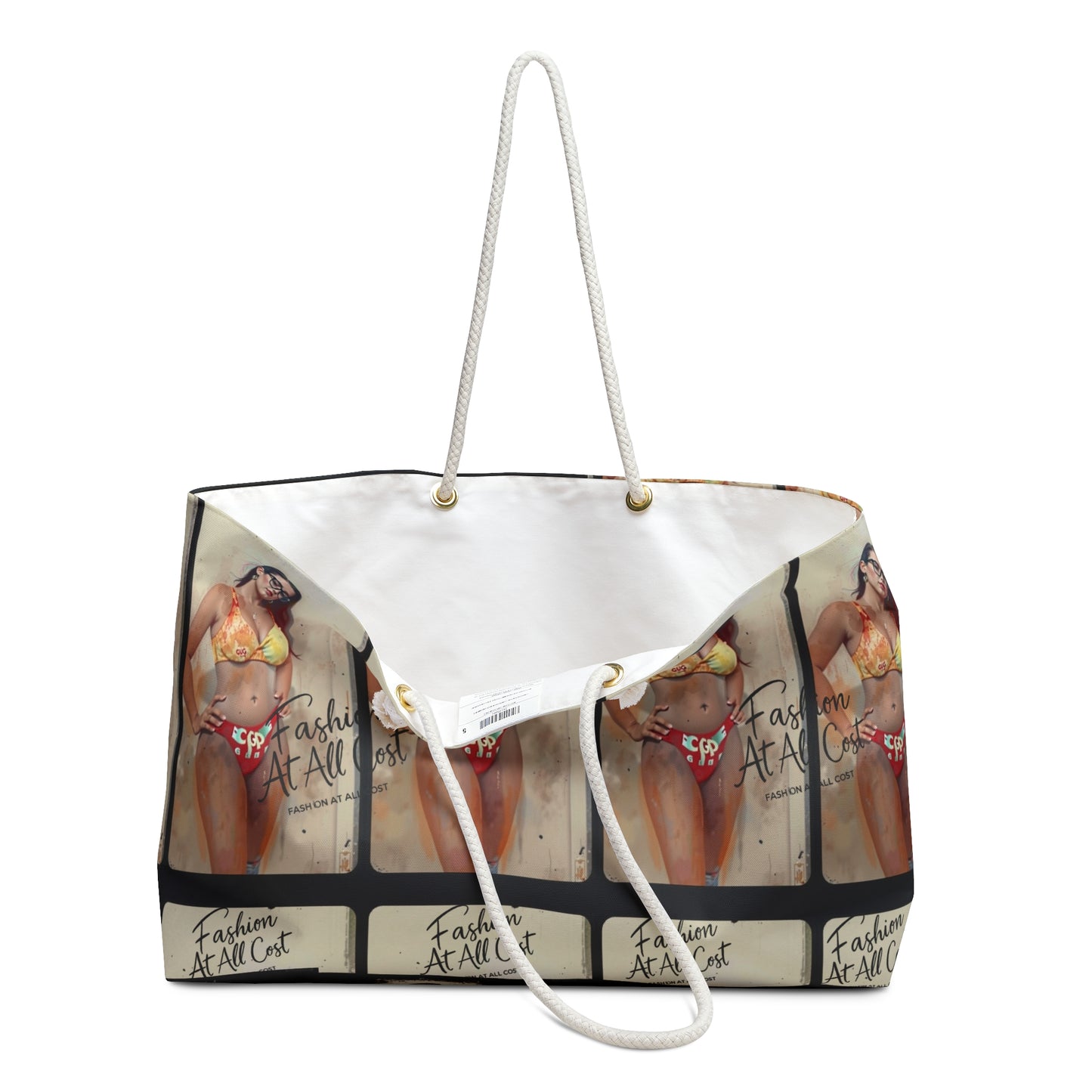 Vibrant Weekender Bag with Playful Beach Photography