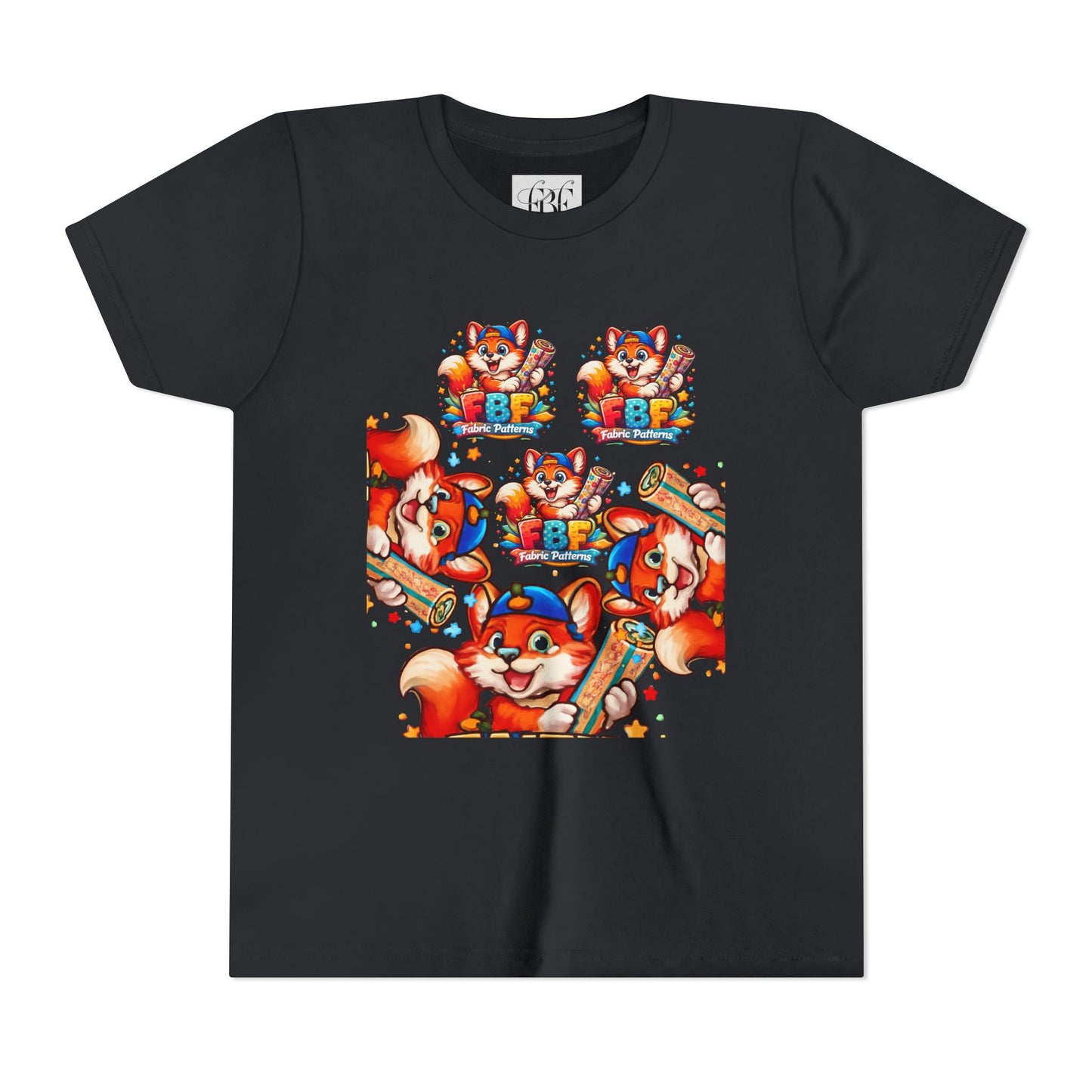 Youth Tee — Colorful Cartoon Fox 'FBF' Logo Kids Shirt