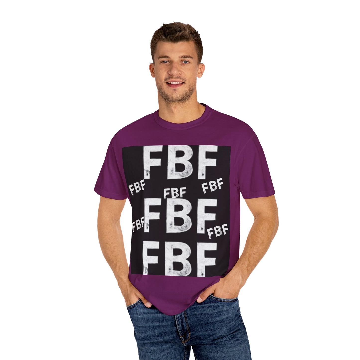 FBF Garment-Dyed Unisex T-shirt, Casual Wear, Graphic Tee, Street Style, Gift for Friends, All Occasions