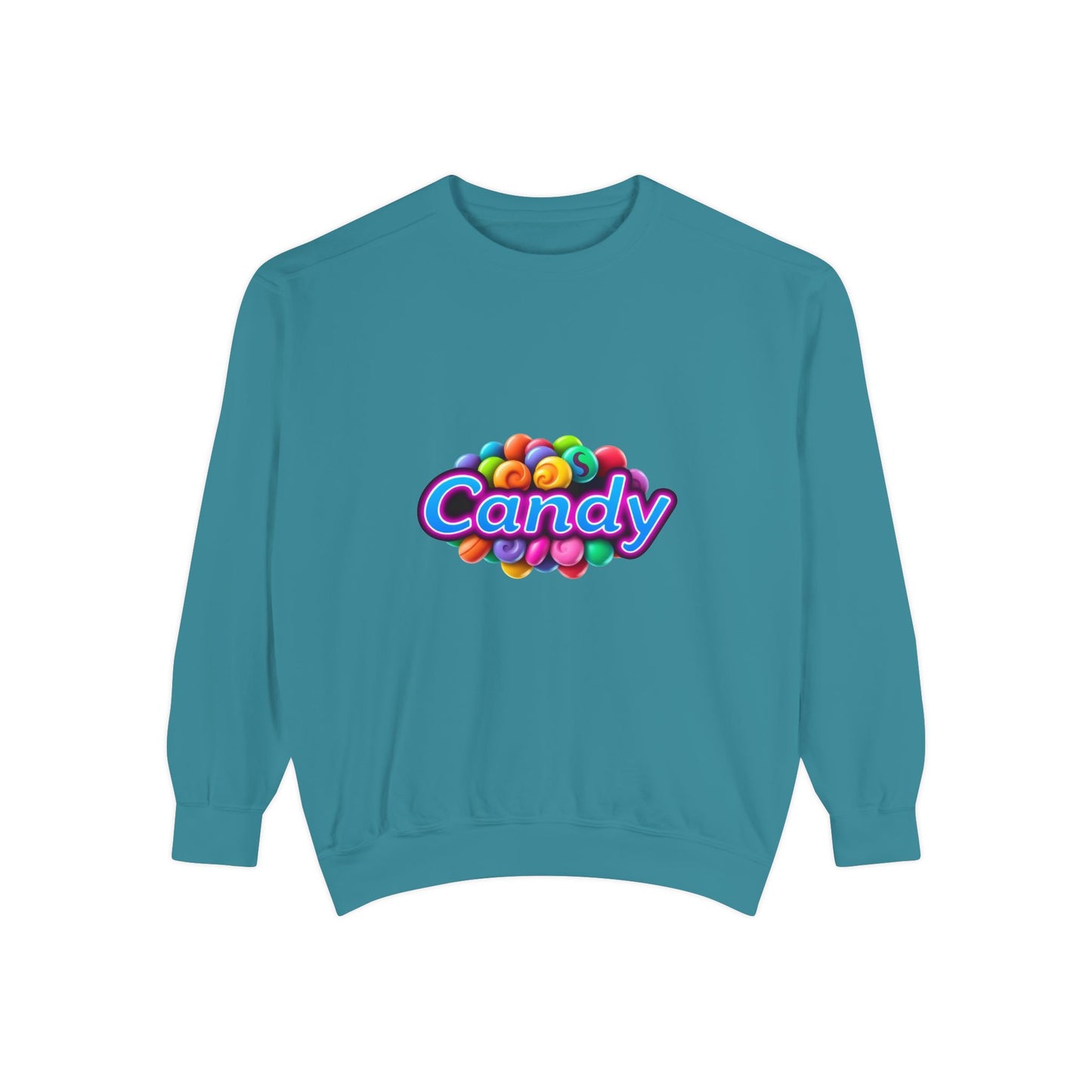 Candy-Themed Unisex Garment-Dyed Sweatshirt - Nostalgic Apparel for Sweet Lovers, Cozy Casual Wear, Gift for Candy Lovers, Colorful [...]