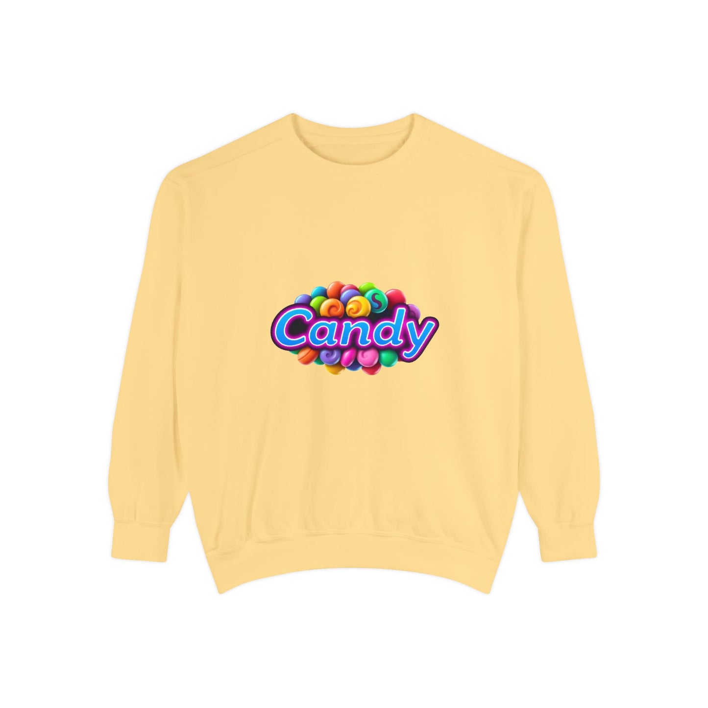 Candy-Themed Unisex Garment-Dyed Sweatshirt - Nostalgic Apparel for Sweet Lovers, Cozy Casual Wear, Gift for Candy Lovers, Colorful [...]