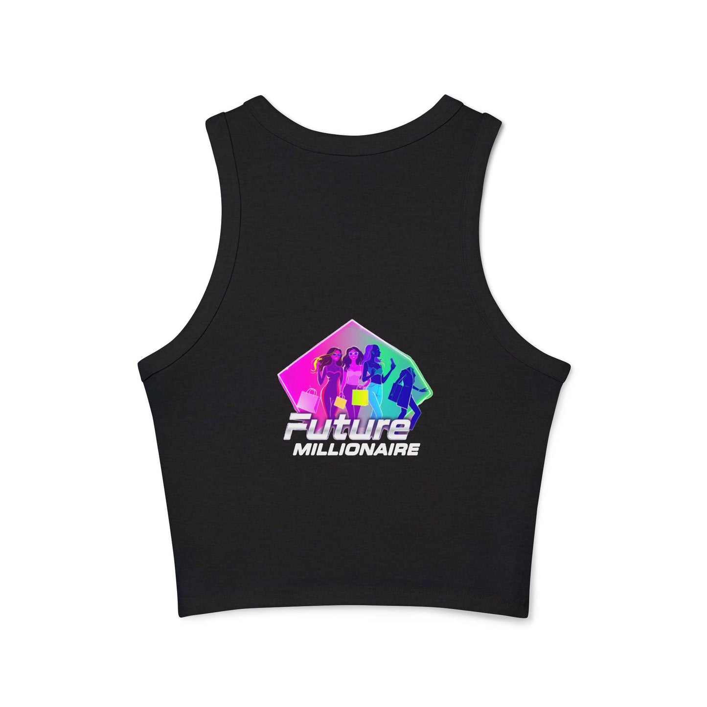 Trendy Women’s Racer Tank Top - Fashionista & Future Design, Stylish Summer Wear, Casual Fit, Festival Outfit, Gift for Her