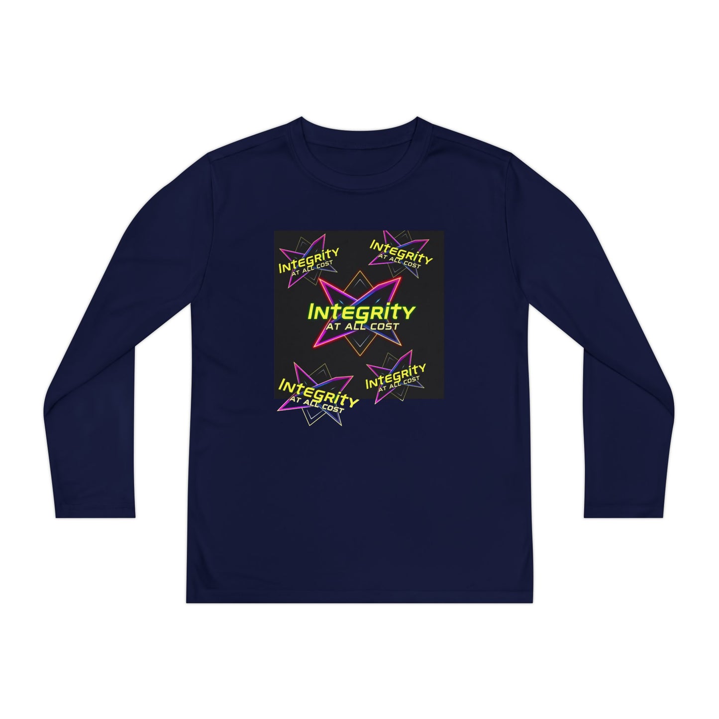 Integrity Youth Long Sleeve Tee, Cool Graphic Shirt, Motivational Apparel, Perfect for Sports, Birthday Gift