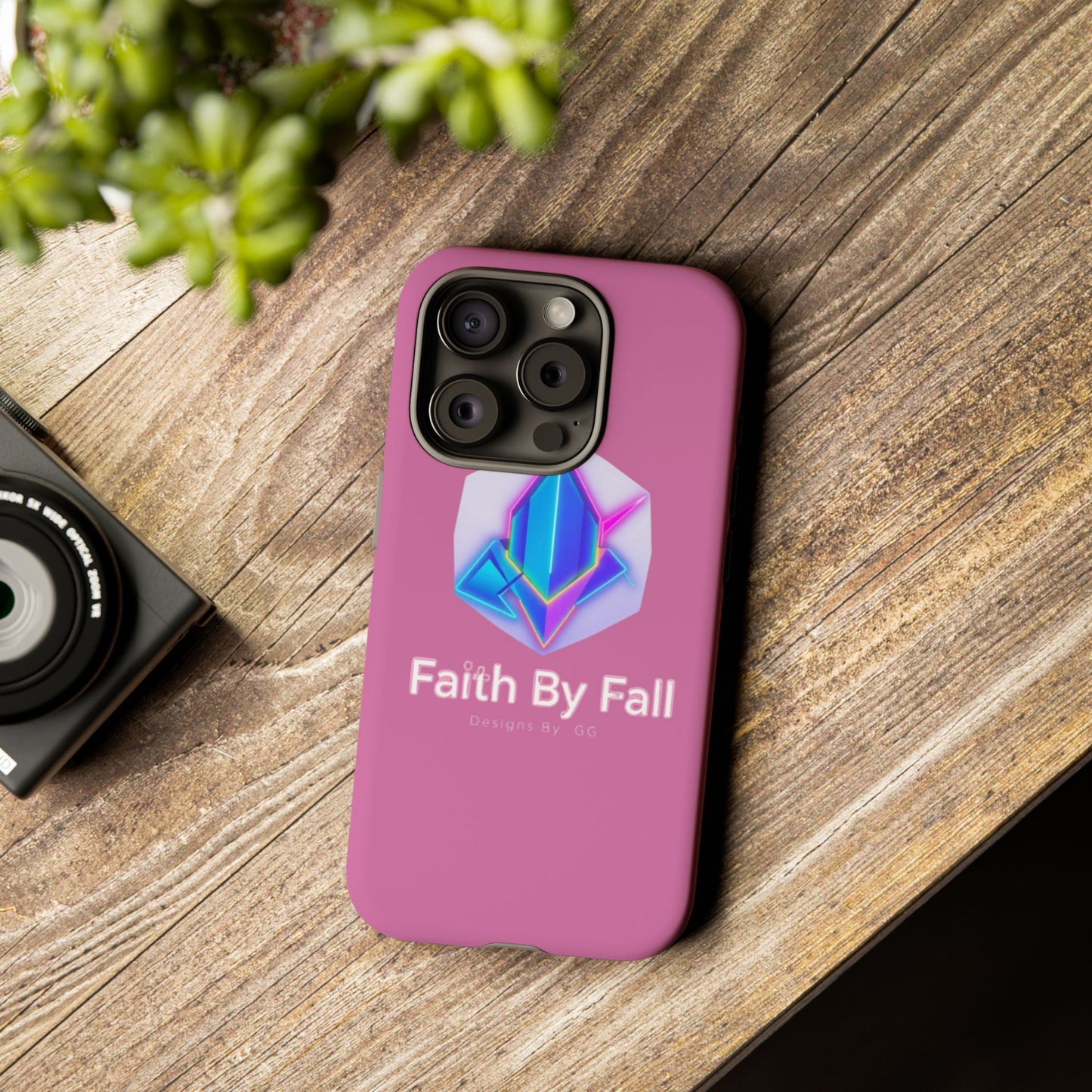Vibrant Phone Case with Motivational Design - Faith By Fall, Colorful Phone Cover, Customizable Mobile Accessory, Unique Gift Idea, [...]