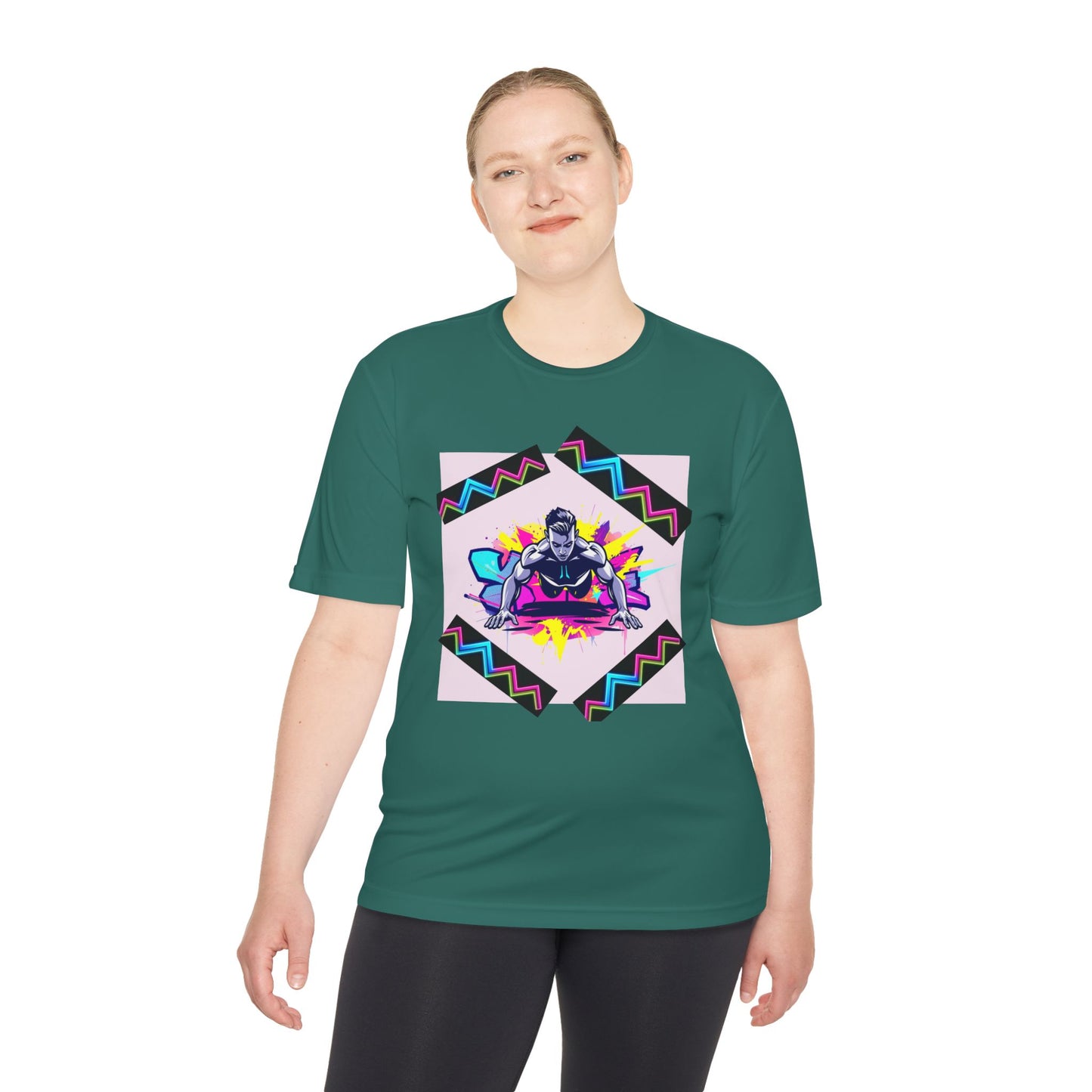 Vibrant Graphic Moisture Wicking Tee for Active Lifestyle