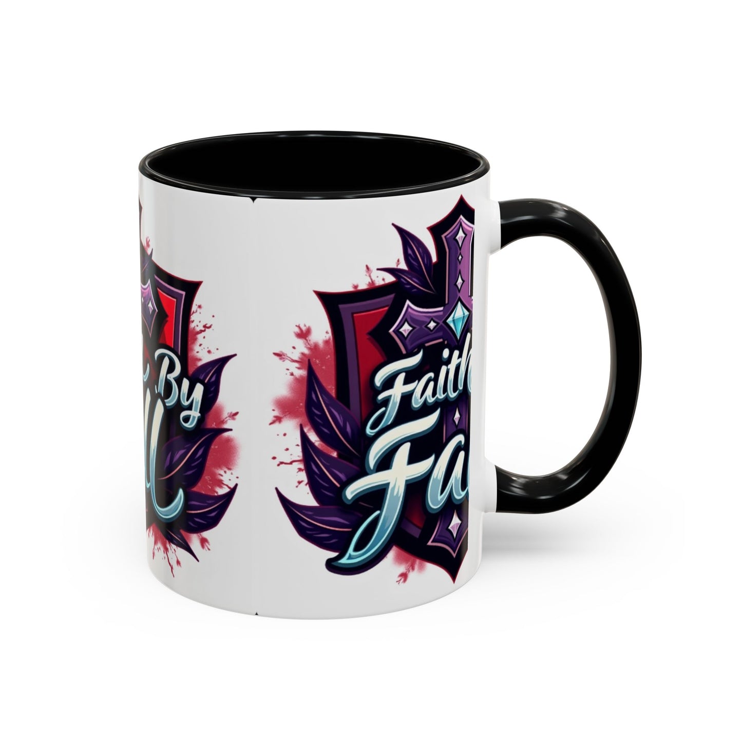 Faith By Fall Accent Coffee Mug, Inspirational Mug, Gift for Coffee Lovers, Autumn Decor, Fall Mugs, Personalized Drinkware
