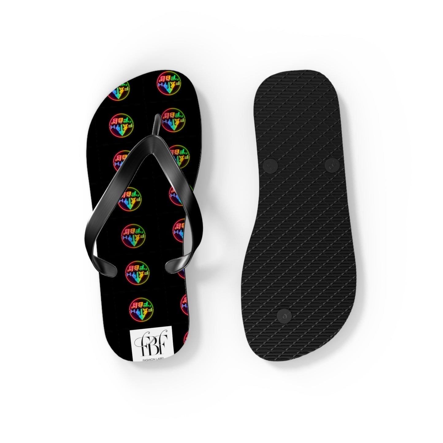 Vibrant Faith Flip Flops | Summer Style, Beachwear, Casual Sandals, Vacation Footwear, Fun Gift for Friends