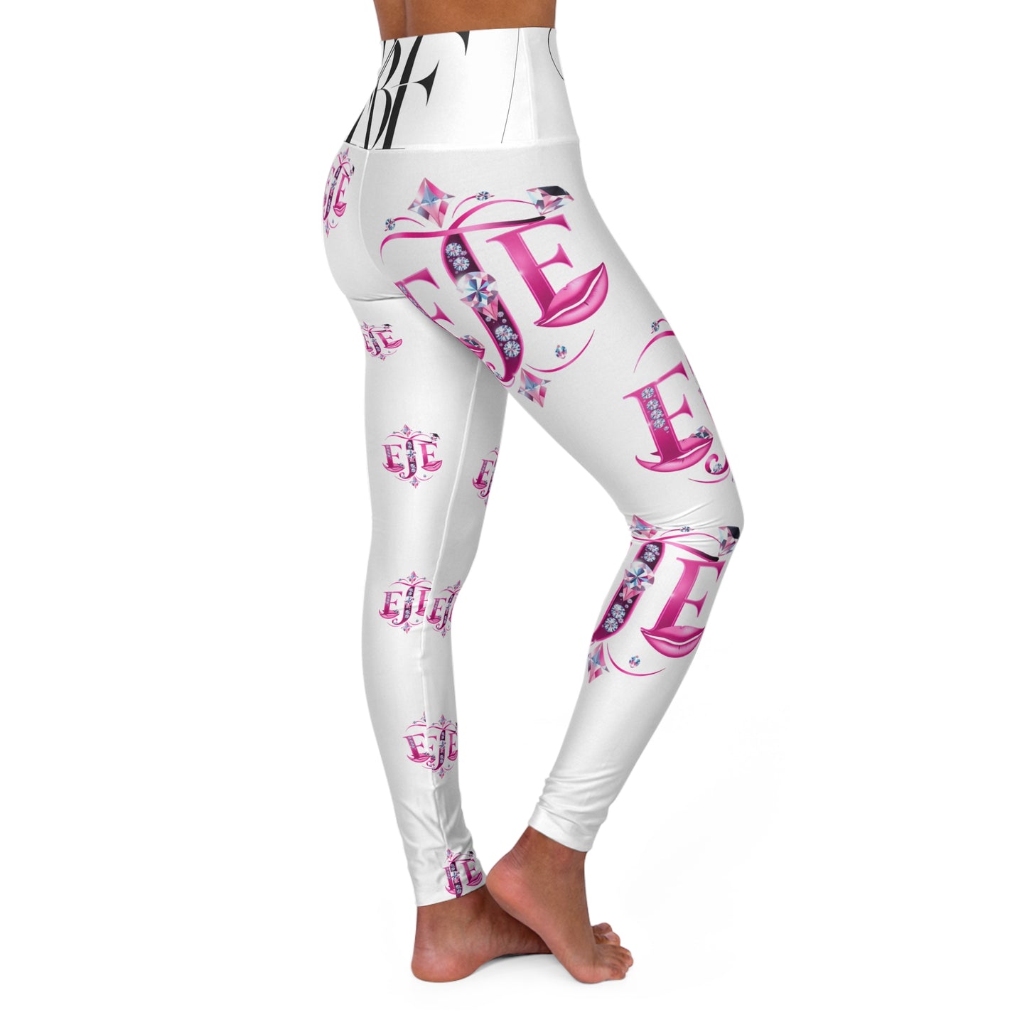 High Waisted Yoga Leggings with FBF Design – Stylish Activewear for Fitness, Yoga, or Loungewear, Perfect for Workouts and Relaxation