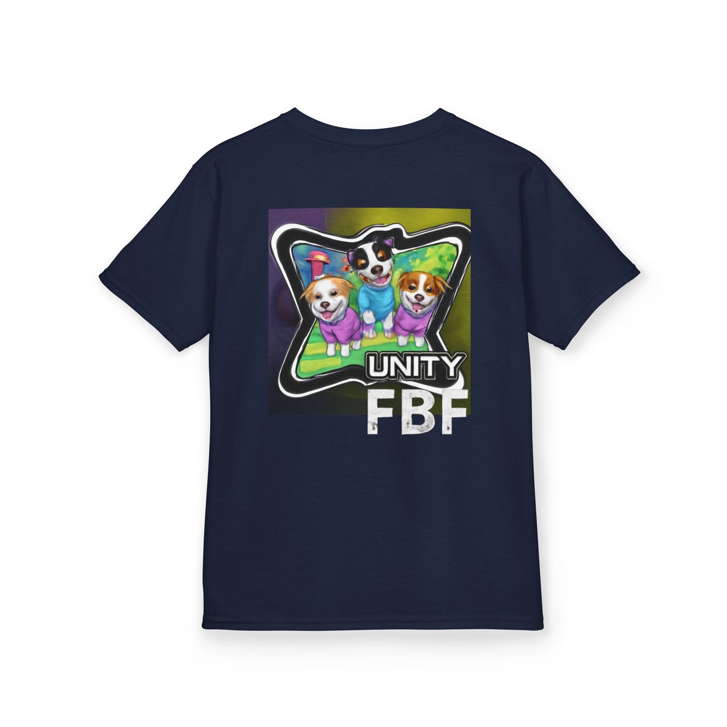Colorful Dog-Themed Kids Tee - 'Unity Fun' Design