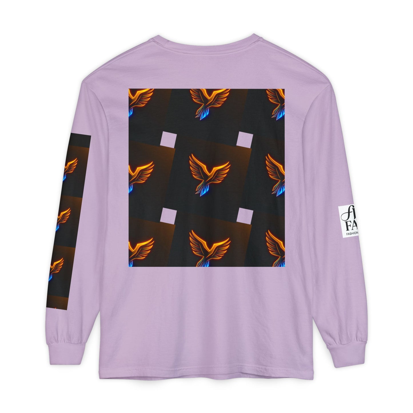 Vibrant Long Sleeve T-Shirt with Phoenix Design - Casual Wear for Bird Lovers, Gifts, Unique Fashion, Everyday Style, Unisex Apparel