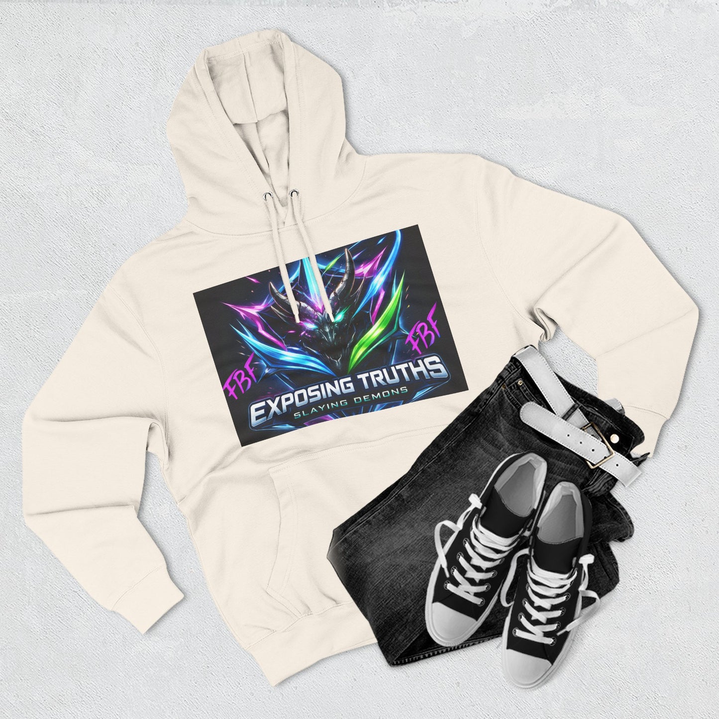 Three-Panel Fleece Hoodie