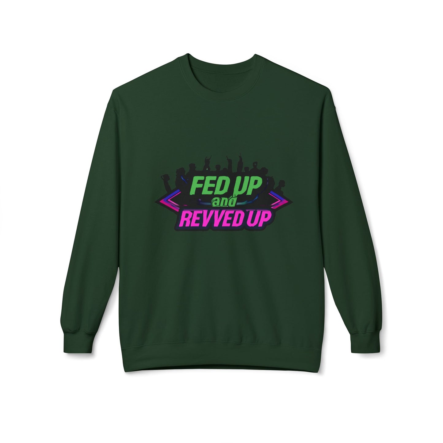 Empowered Message Crewneck Sweatshirt, Unisex Fleece, Activism Sweatshirt, Political Apparel, Comfortable Streetwear