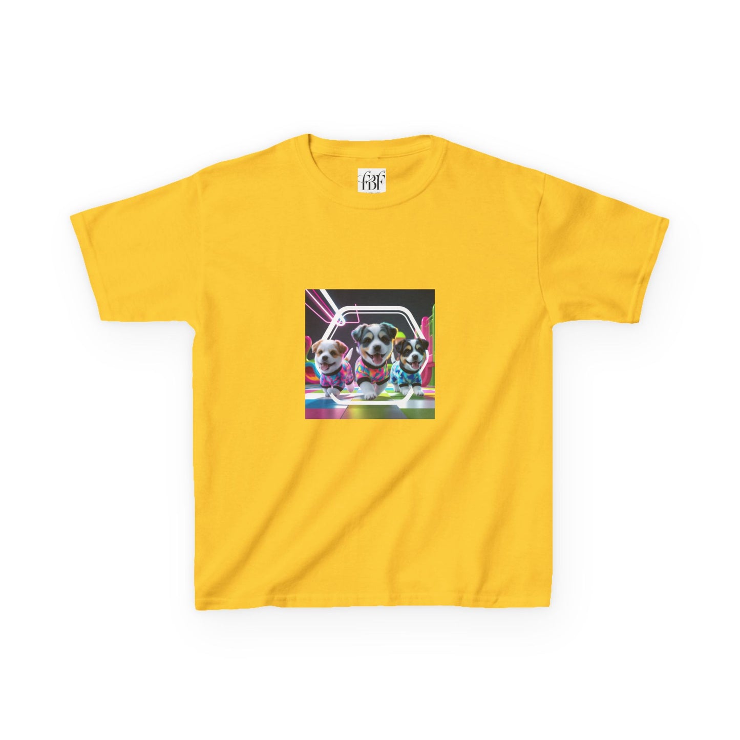 Colorful Dog-Themed Kids Tee - 'Unity Fun' Design