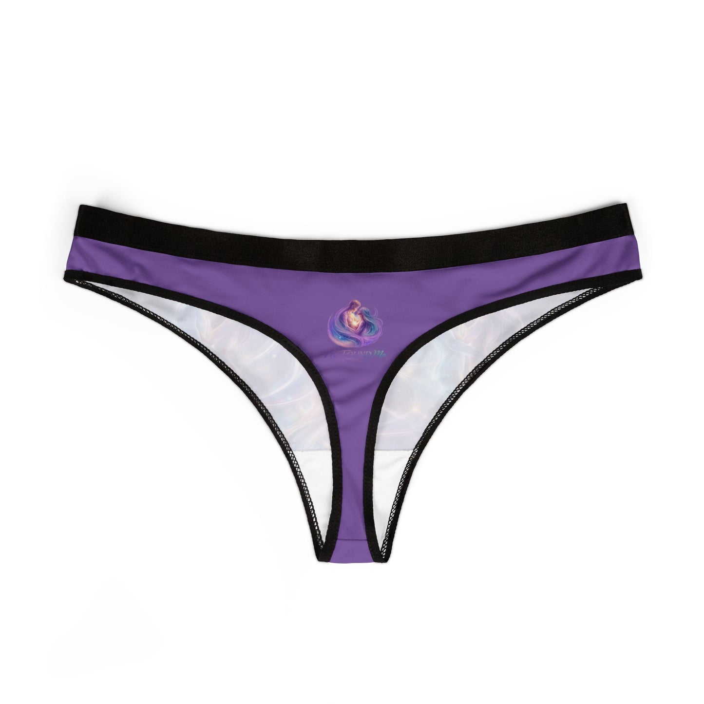 Mystic Mermaid Purple Thong — Women's Seamless Swimwear-Inspired Underwear