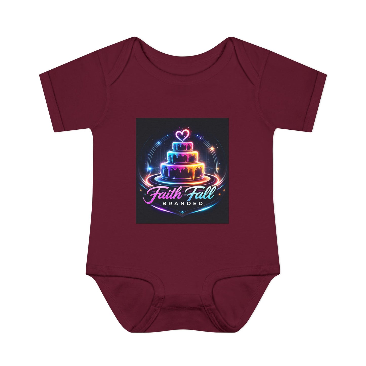 Infant Bodysuit — Neon Cake 'Faith, Fall, Brander' Baby Onesie