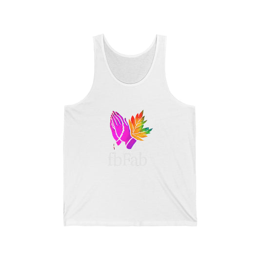 Colorful Graphic Unisex Jersey Tank Top, Inspirational Workout Tee, Summer Activewear, Spiritual Gift, Pride Day Apparel, Yoga Tank