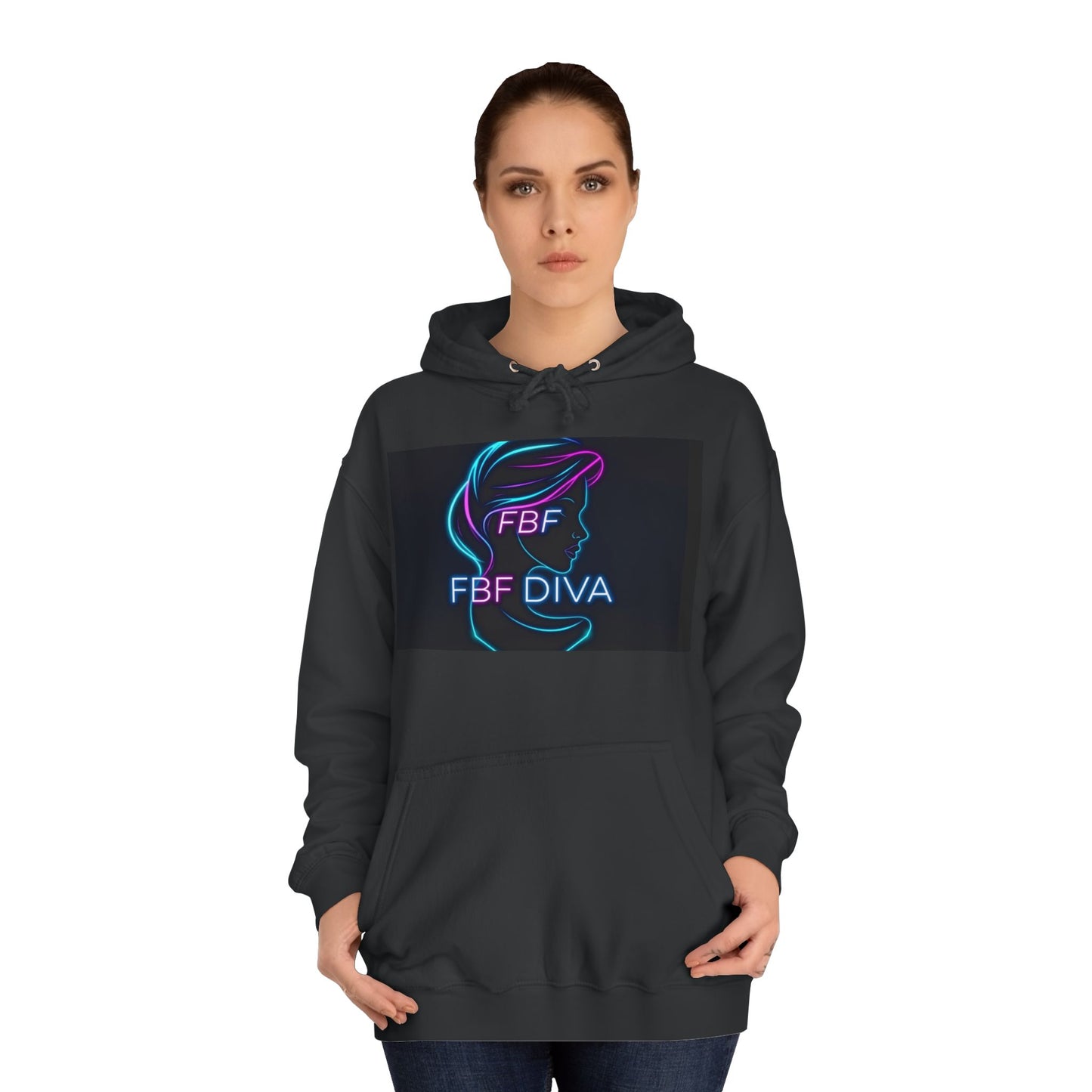 Neon FBF College Hoodie, Unisex Streetwear, Stylish Campus Apparel, Cozy Gift for Students, Trendy College Wear, FBF Diva Hoodie