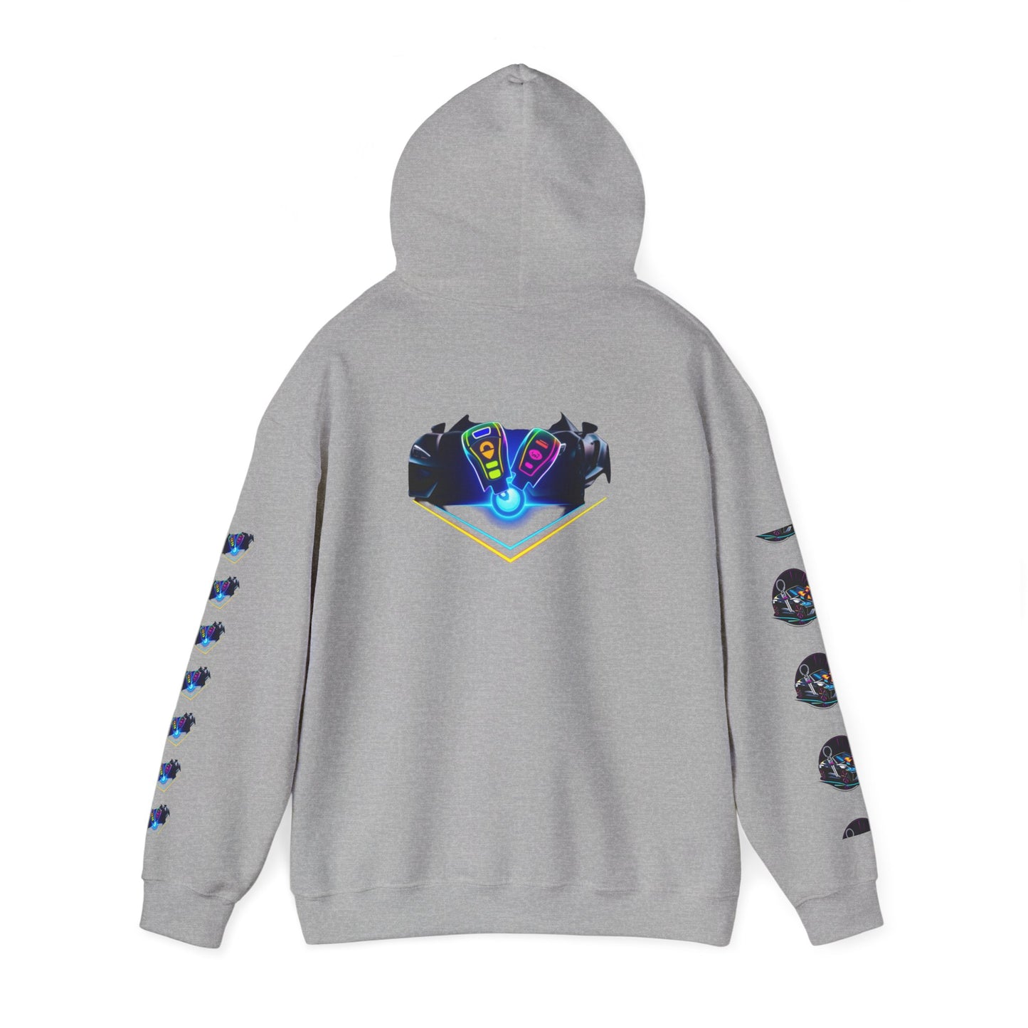 Stylish Unisex Heavy Blend™ Hoodie with Neon Design - Perfect for Winter Fashion & Casual Outings