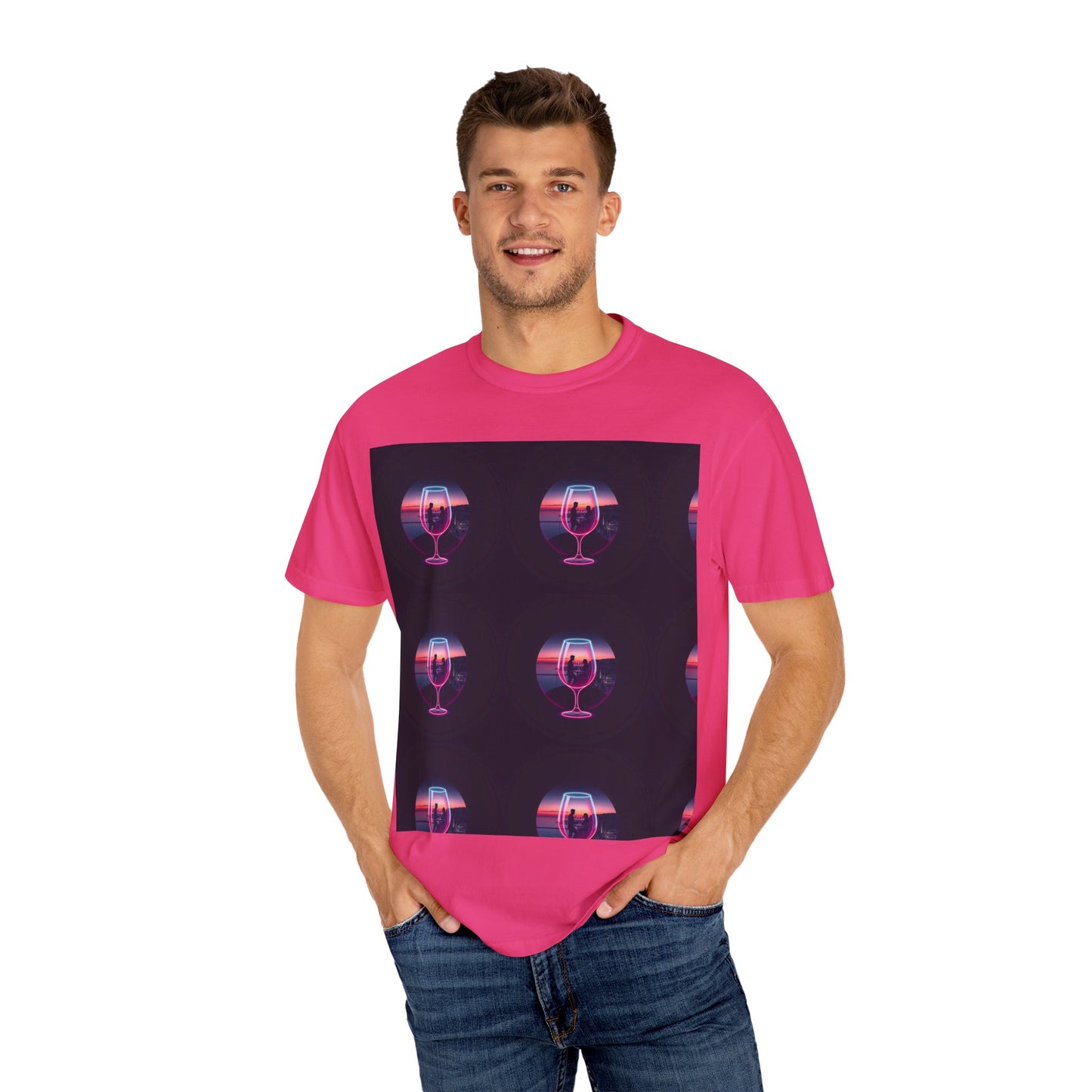 Retro Sunset Glasses T-Shirt, Unisex Garment-Dyed Tee for Casual Wear, Vintage Aesthetic Shirt, Gift for Friends, Summer Vibes Tee, [...]