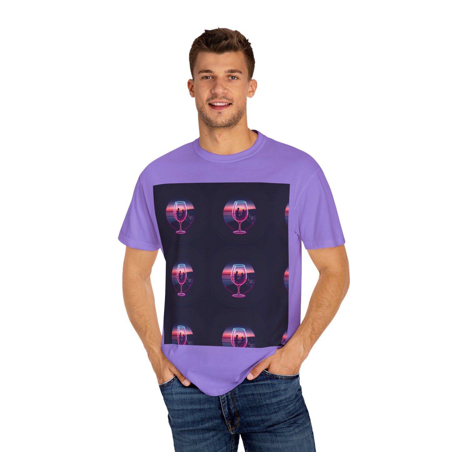 Retro Sunset Glasses T-Shirt, Unisex Garment-Dyed Tee for Casual Wear, Vintage Aesthetic Shirt, Gift for Friends, Summer Vibes Tee, [...]