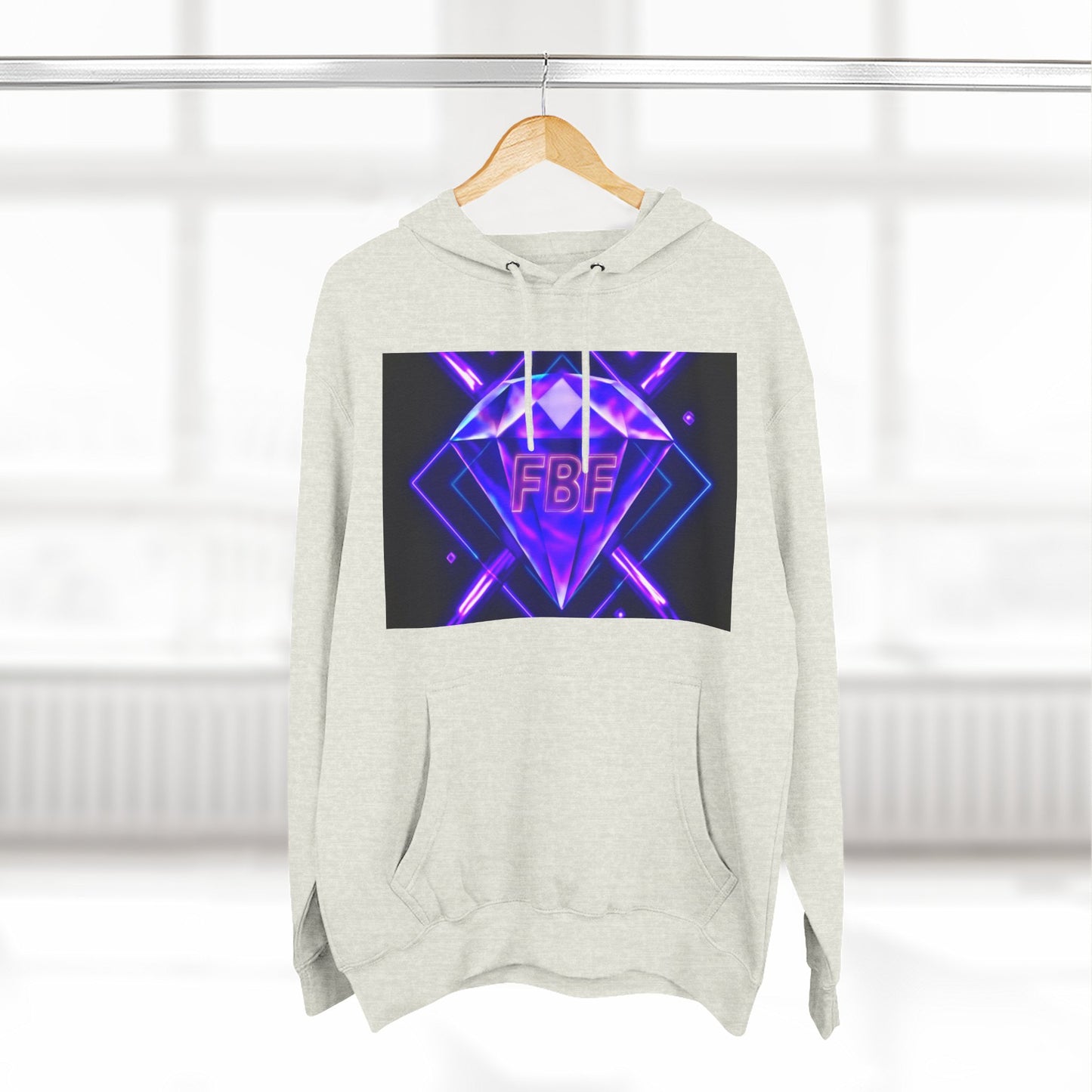 Futuristic Neon Fleece Hoodie, Stylish Sweatshirt, Vibrant Graphic Pullover, Perfect Gift for Tech Lovers, Unique Streetwear