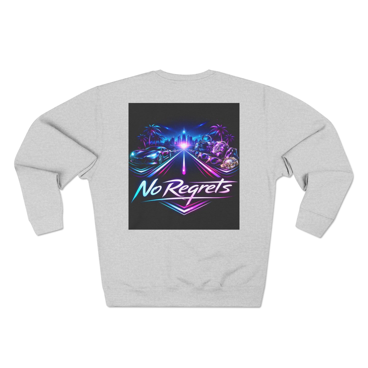 No Regrets Retro Vaporwave Crewneck Sweatshirt