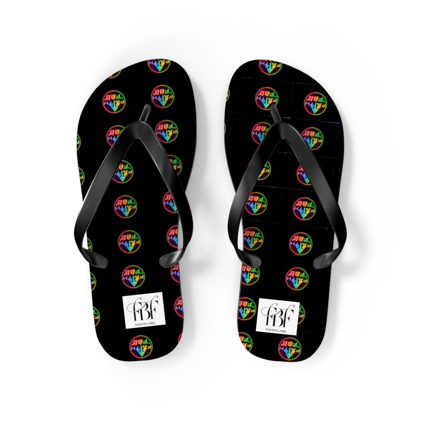 Vibrant Faith Flip Flops | Summer Style, Beachwear, Casual Sandals, Vacation Footwear, Fun Gift for Friends
