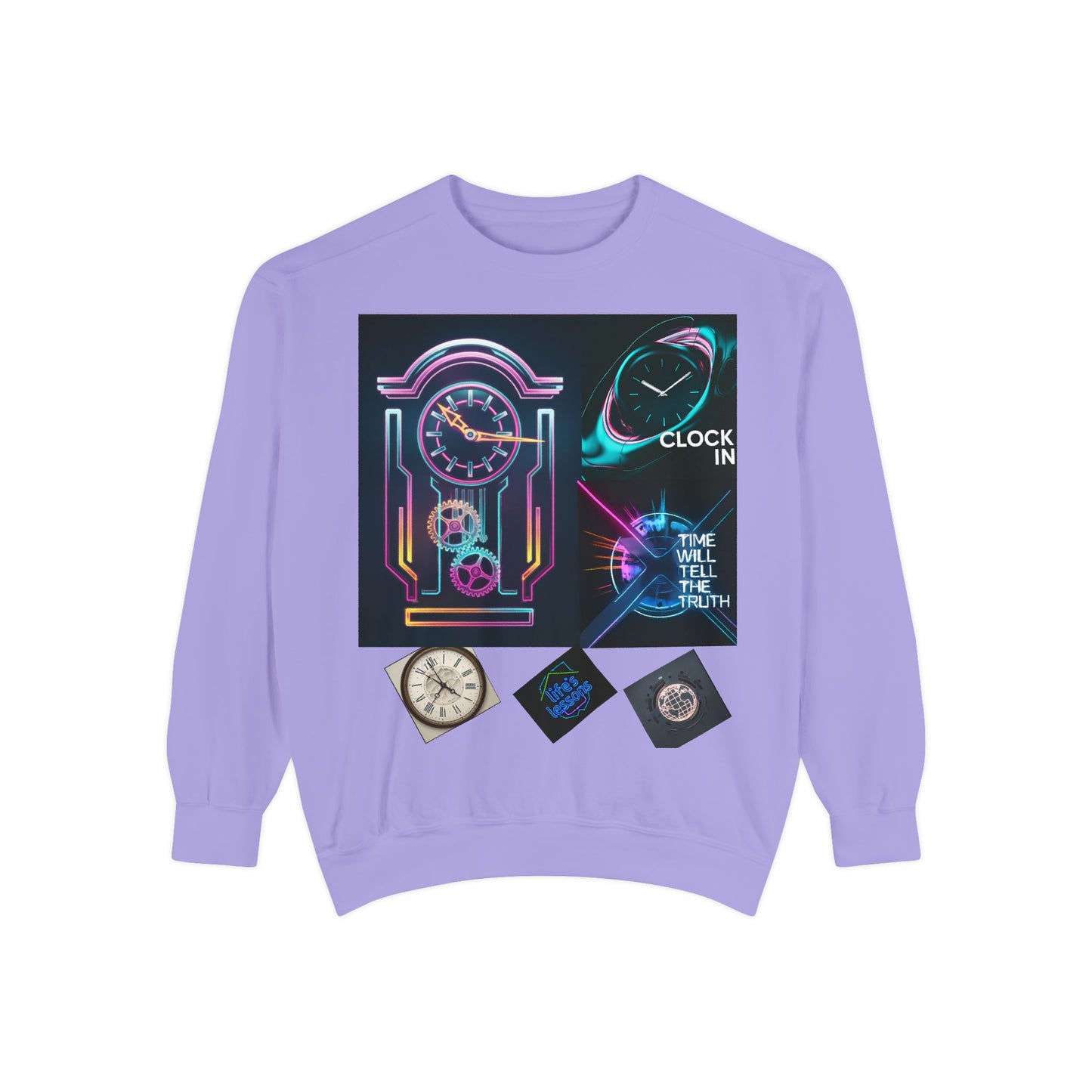 Retro Neon Clock Sweatshirt