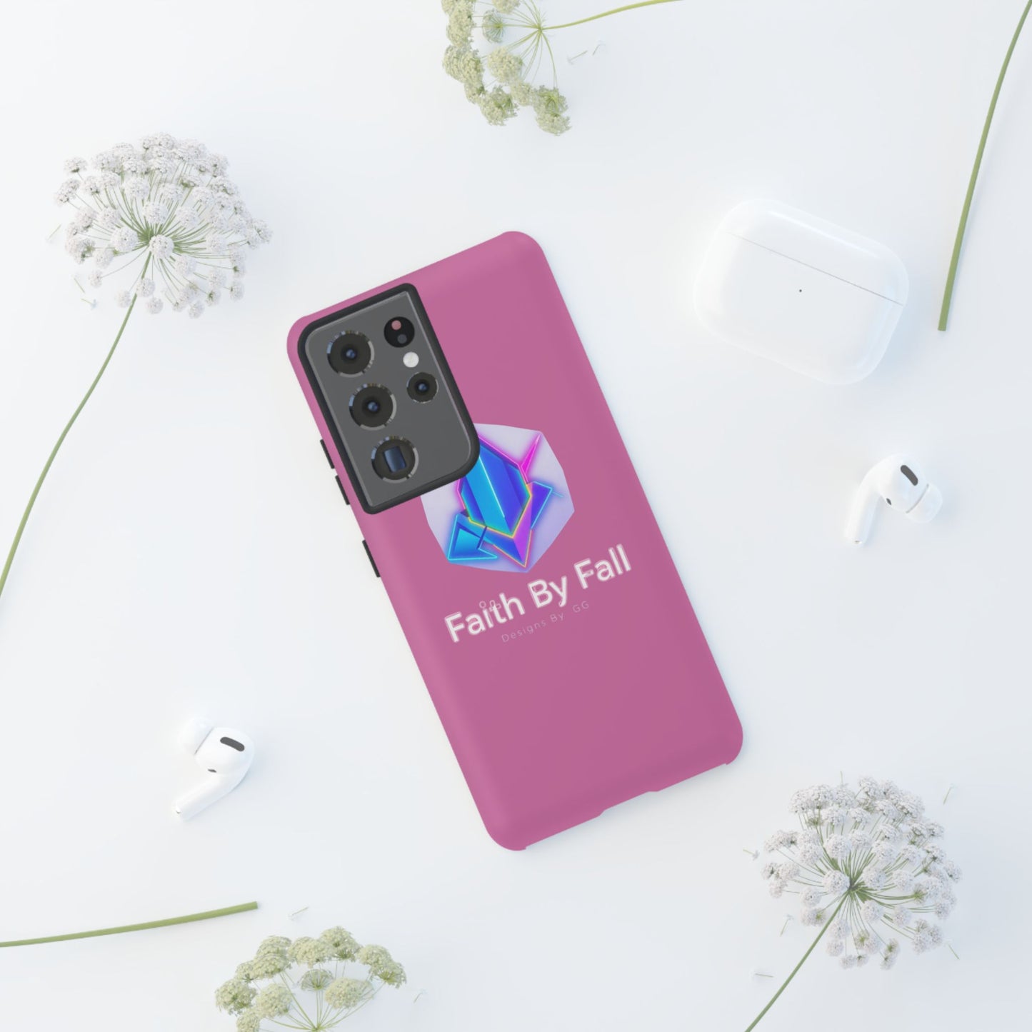 Vibrant Phone Case with Motivational Design - Faith By Fall, Colorful Phone Cover, Customizable Mobile Accessory, Unique Gift Idea, [...]
