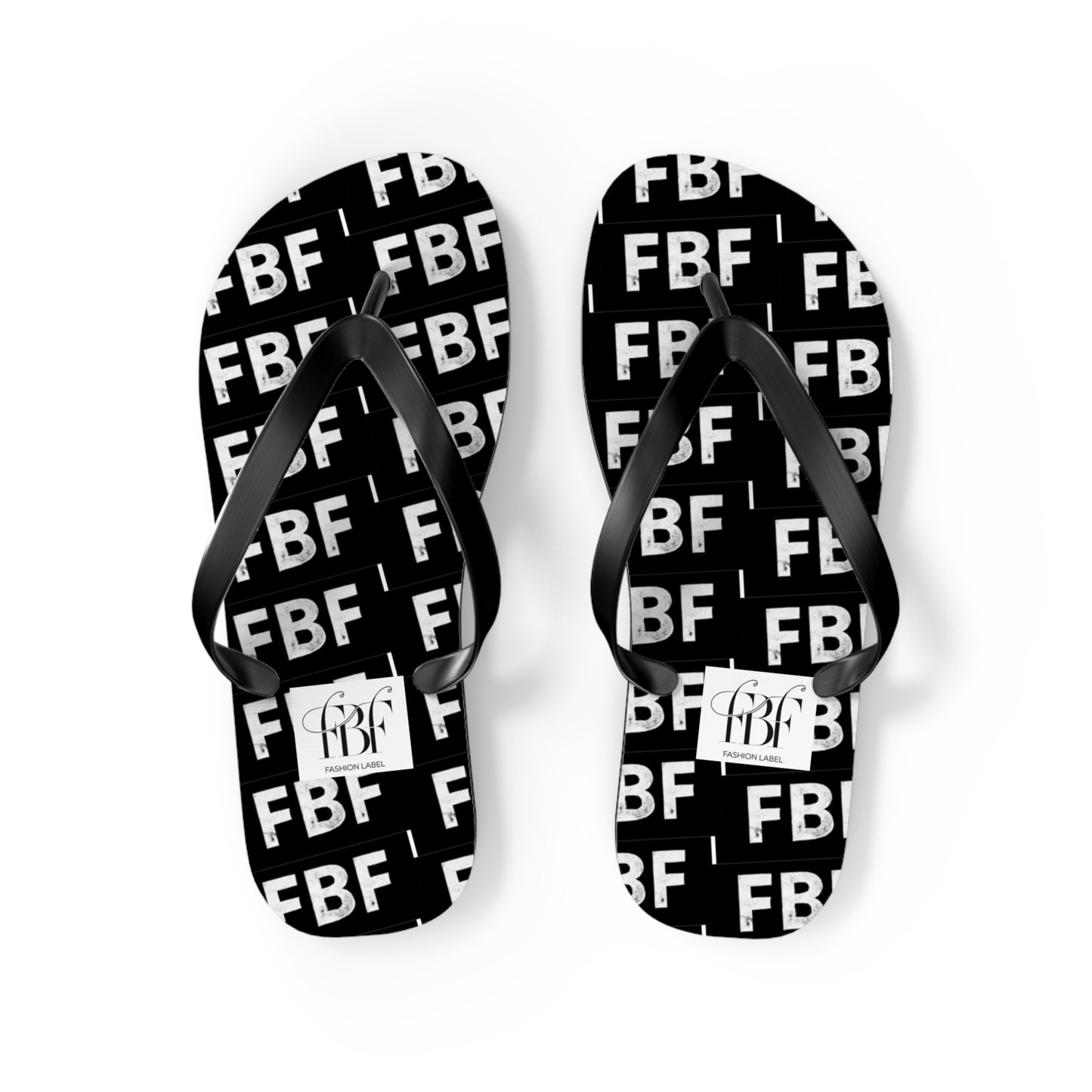 Trendy Flip Flops with FBF Print - Summer Vacation Footwear, Beach Wear, Casual Sandals, Gift for Sun Lovers, Stylish Pool Slides