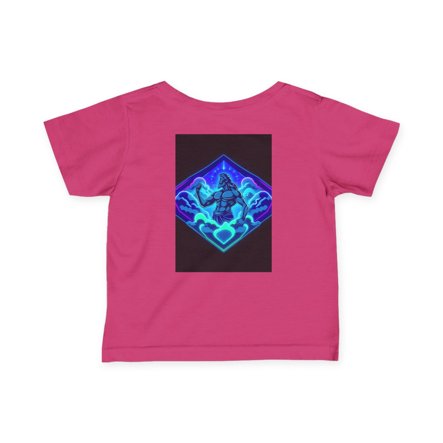 Infant Tee — "Alpha Is the Omega" Neon Christian Baby Shirt